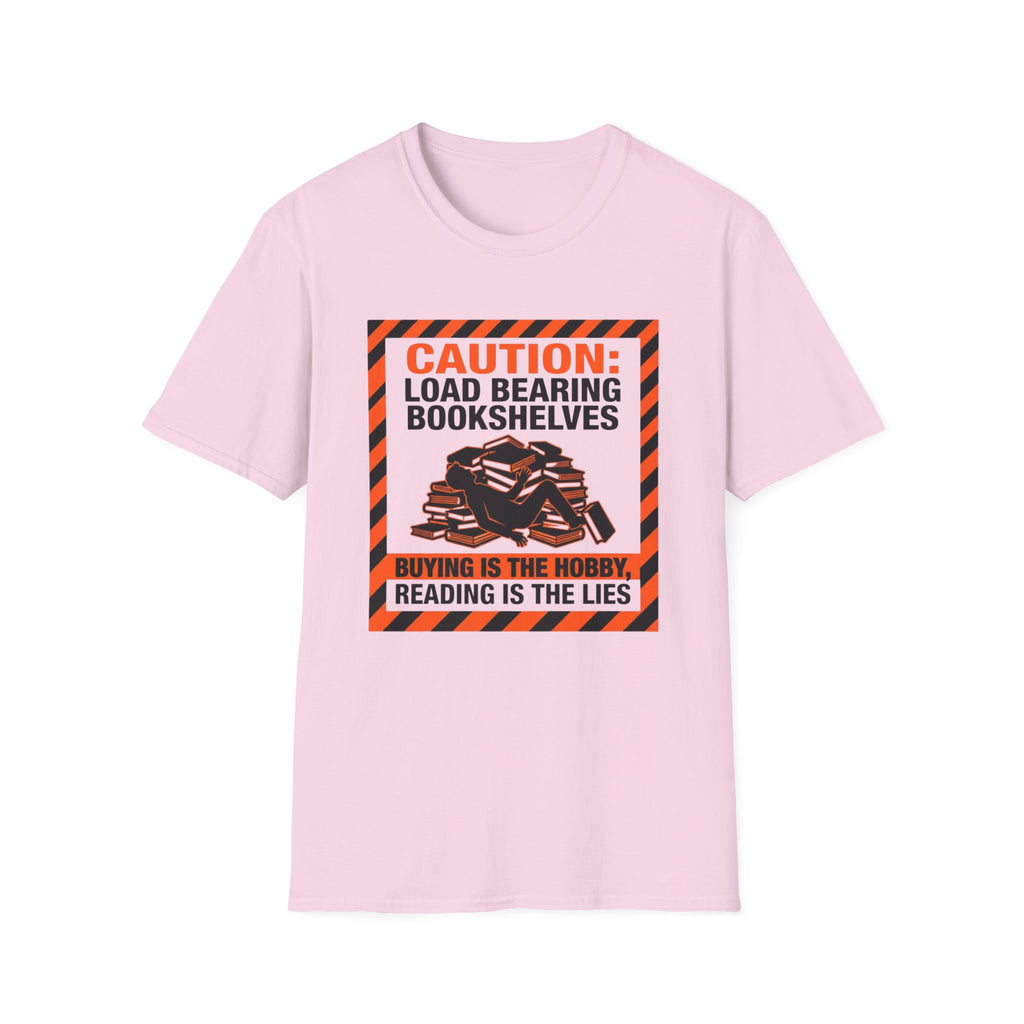 Caution Load Bearing Bookshelves T-Shirt