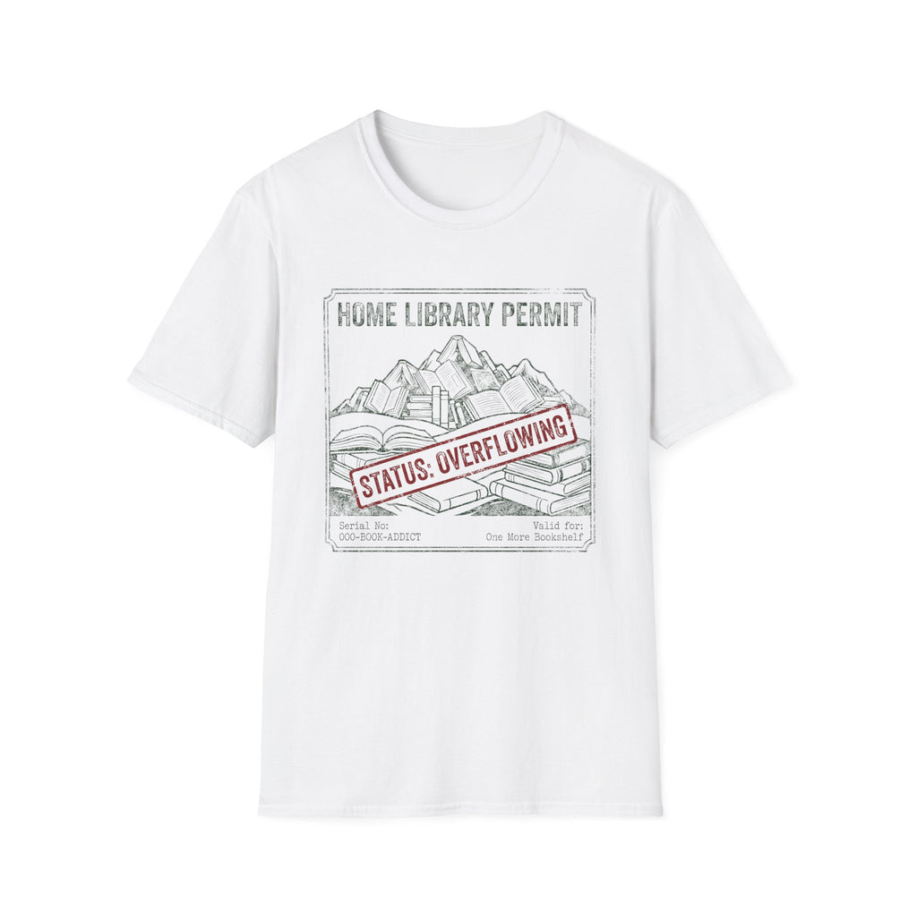 Home Library Permit Status Overflowing T-Shirt