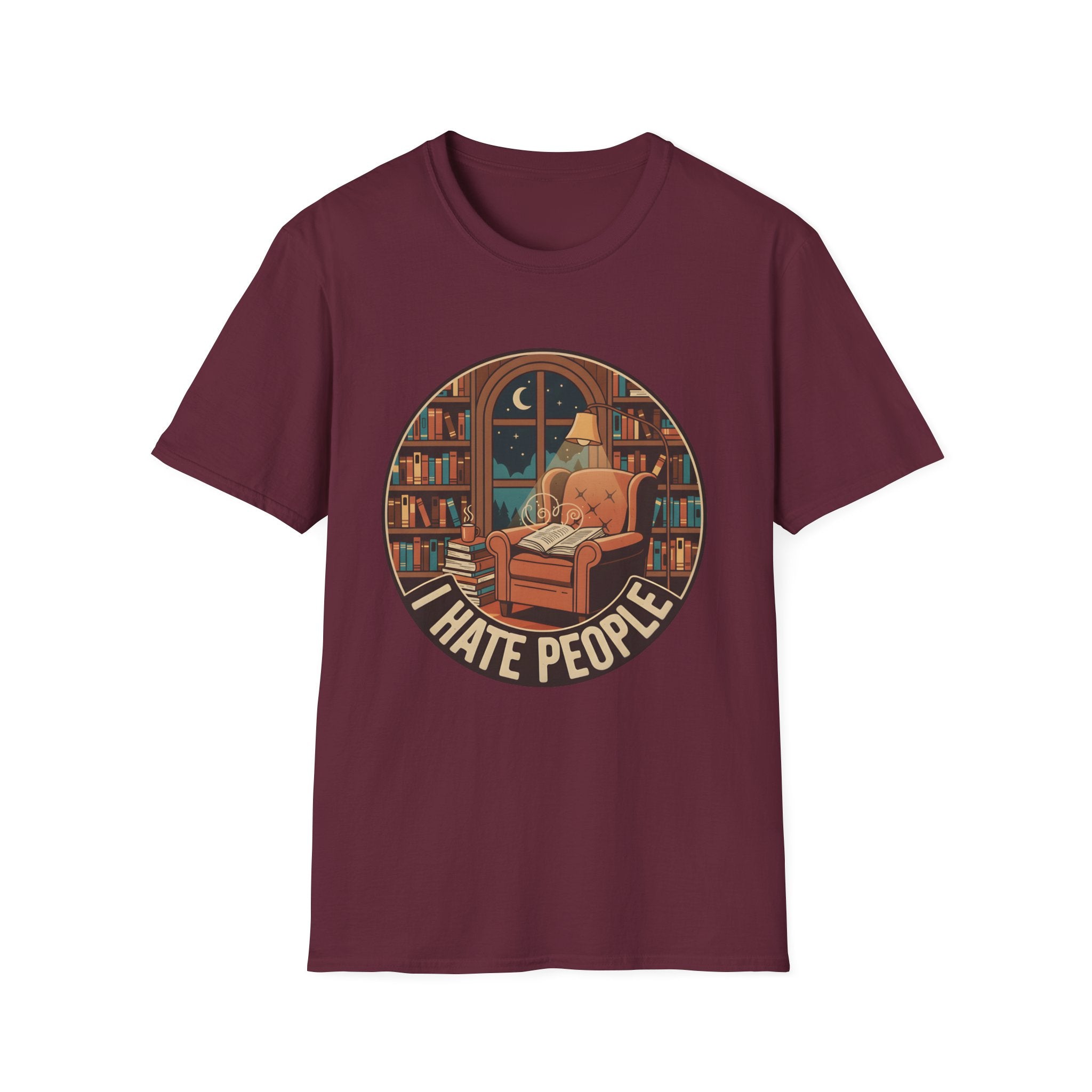Books Are My Therapy I Hate People T-Shirt