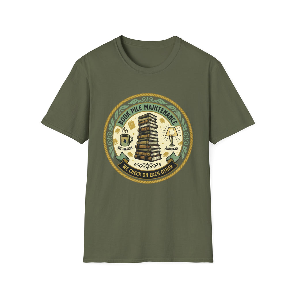 Book Pile Maintenance T-Shirt