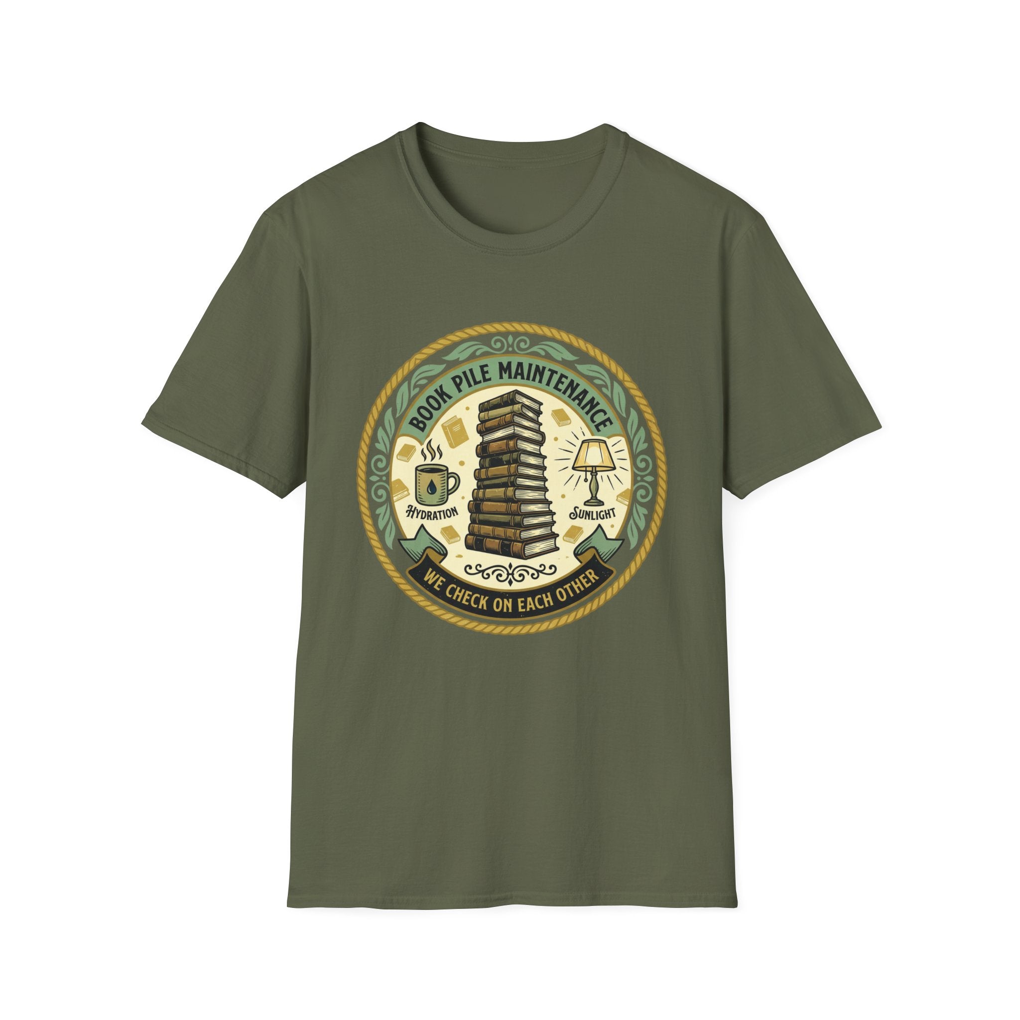Book Pile Maintenance T-Shirt
