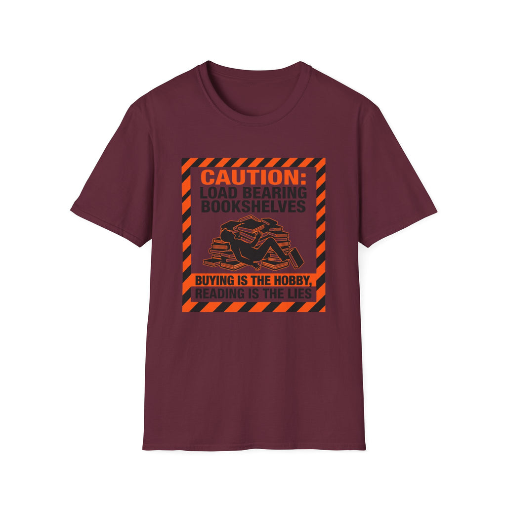 Caution Load Bearing Bookshelves T-Shirt