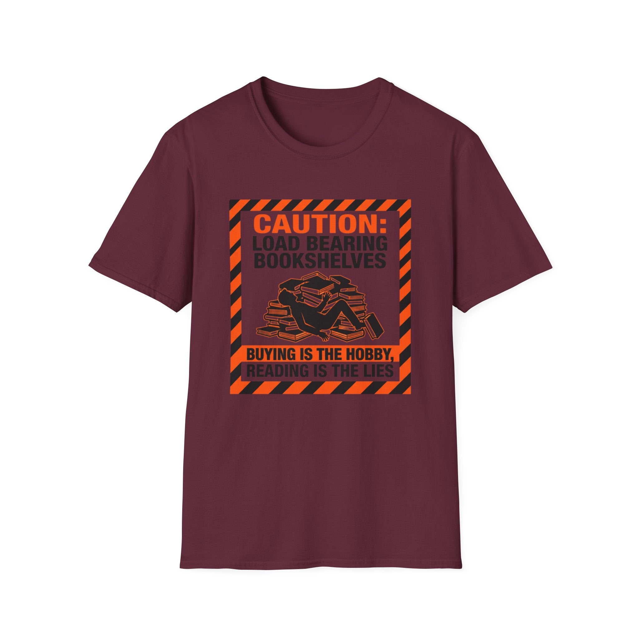 Caution Load Bearing Bookshelves T-Shirt