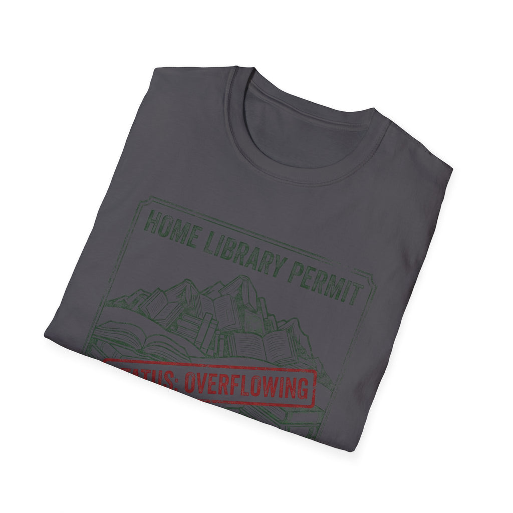 Home Library Permit Status Overflowing T-Shirt