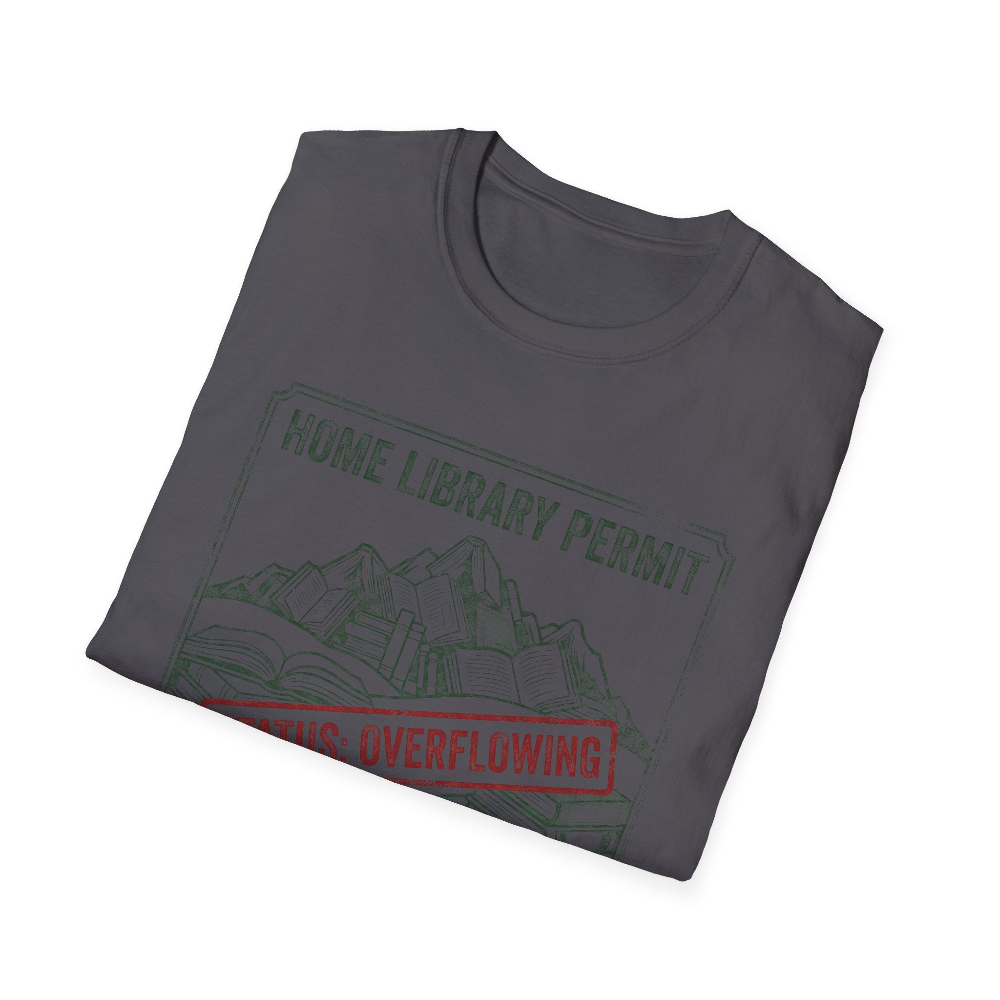 Home Library Permit Status Overflowing T-Shirt