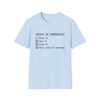 Proof Of Ownership Will Read It Someday T-Shirt