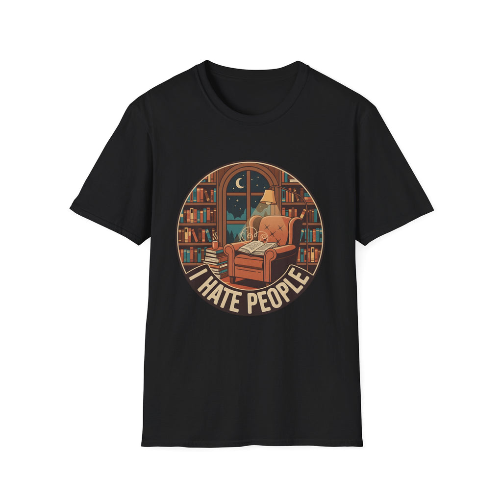 Books Are My Therapy I Hate People T-Shirt