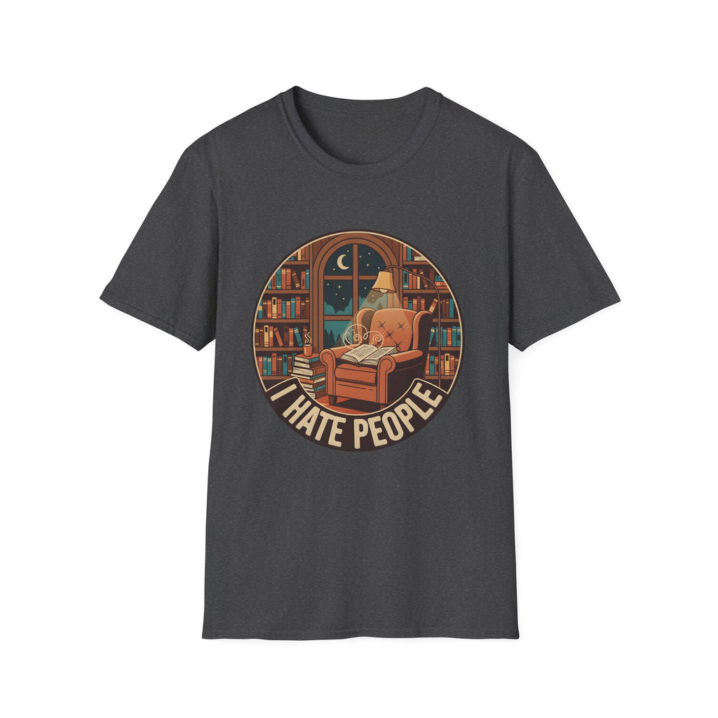 Books Are My Therapy I Hate People T-Shirt