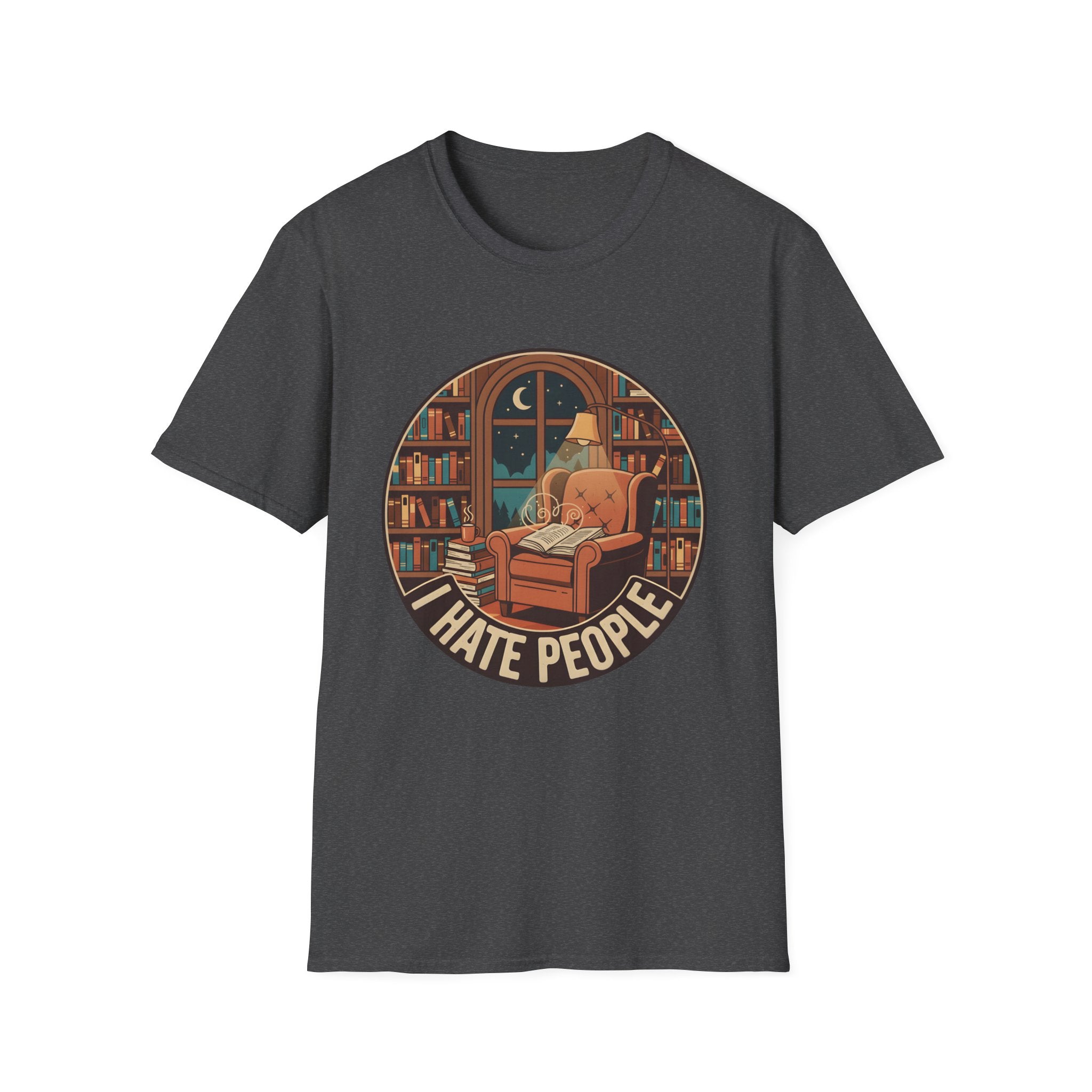 Books Are My Therapy I Hate People T-Shirt