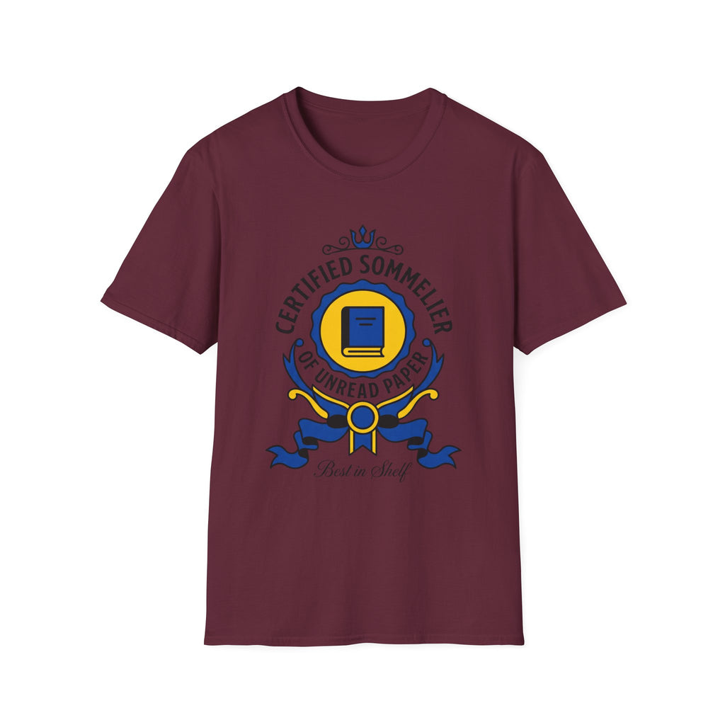 Certified Sommelier Of Unread Paper T-Shirt