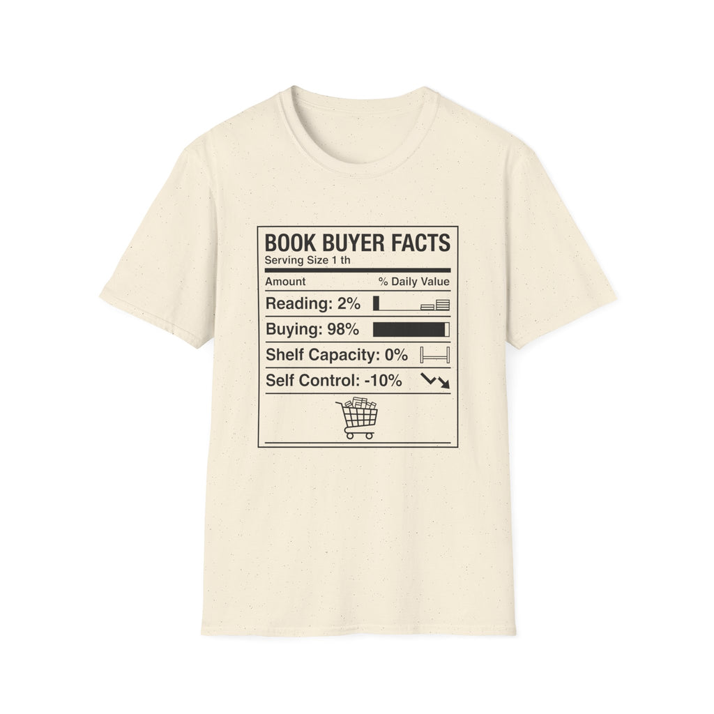 Book Buyer Facts Nutrition Label T-Shirt