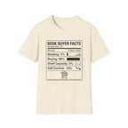 Book Buyer Facts Nutrition Label T-Shirt
