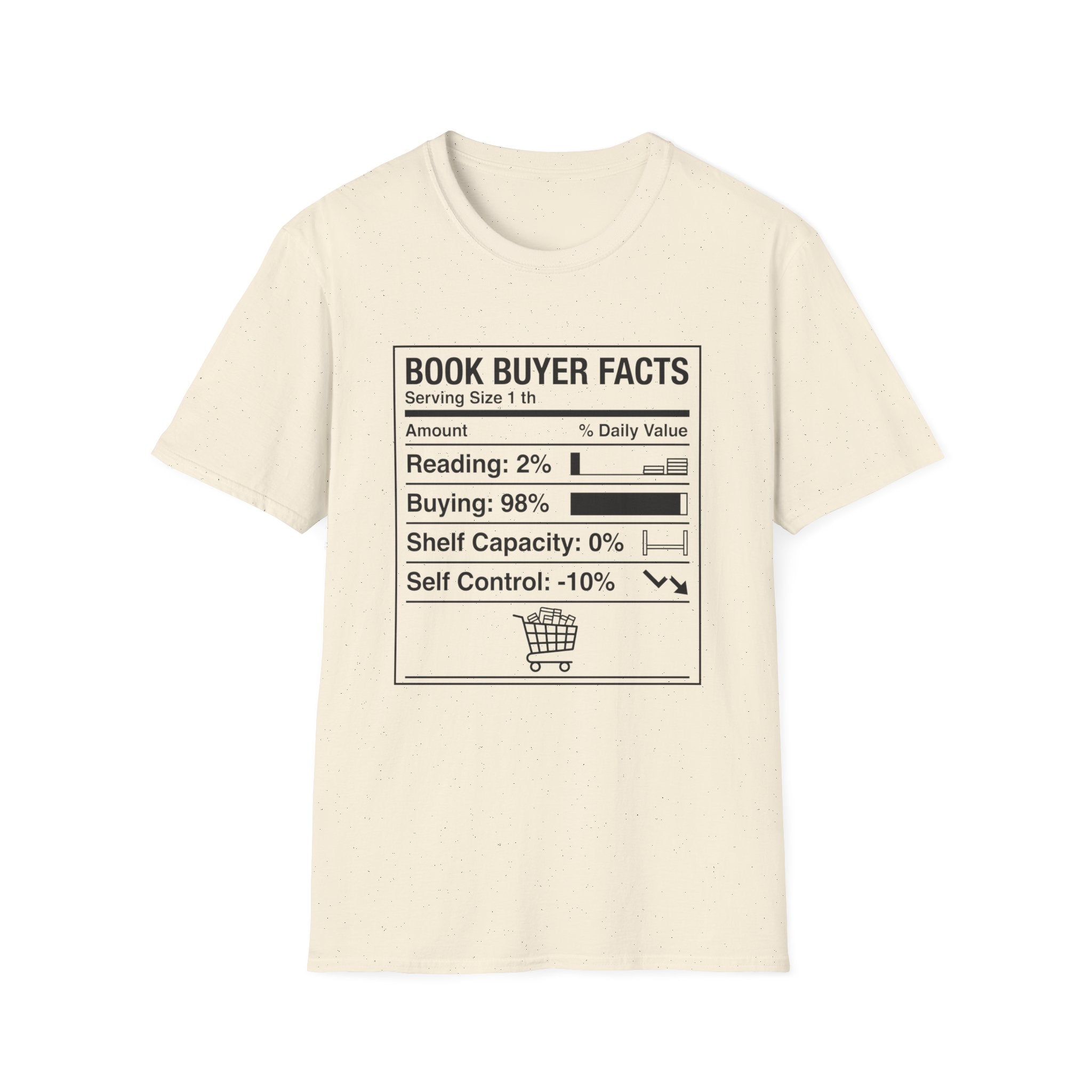 Book Buyer Facts Nutrition Label T-Shirt
