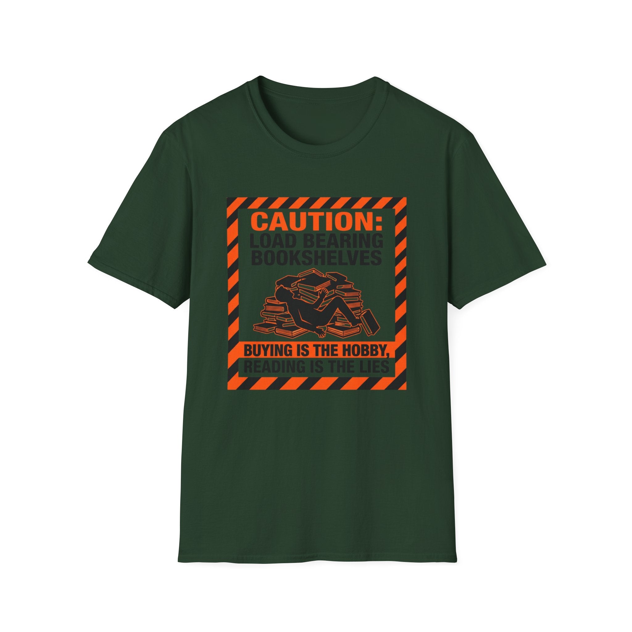 Caution Load Bearing Bookshelves T-Shirt