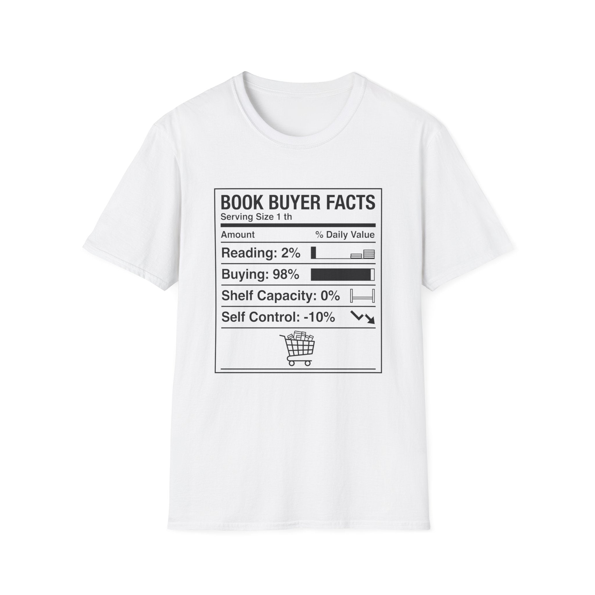 Book Buyer Facts Nutrition Label T-Shirt