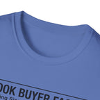 Book Buyer Facts Nutrition Label T-Shirt