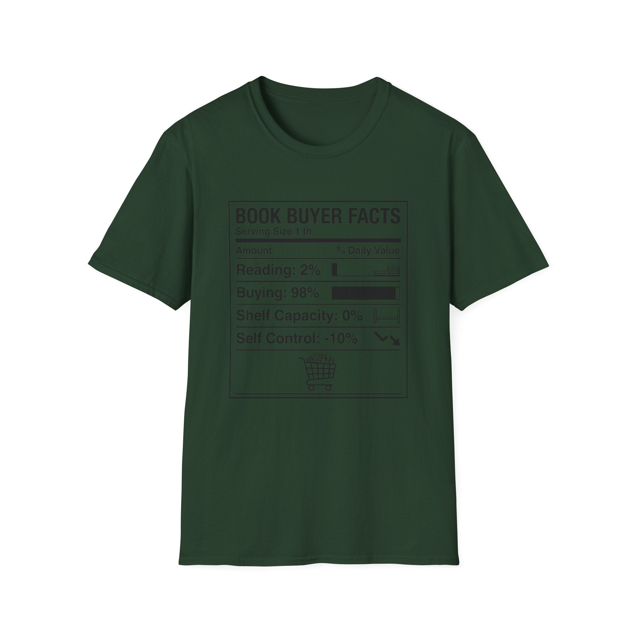 Book Buyer Facts Nutrition Label T-Shirt