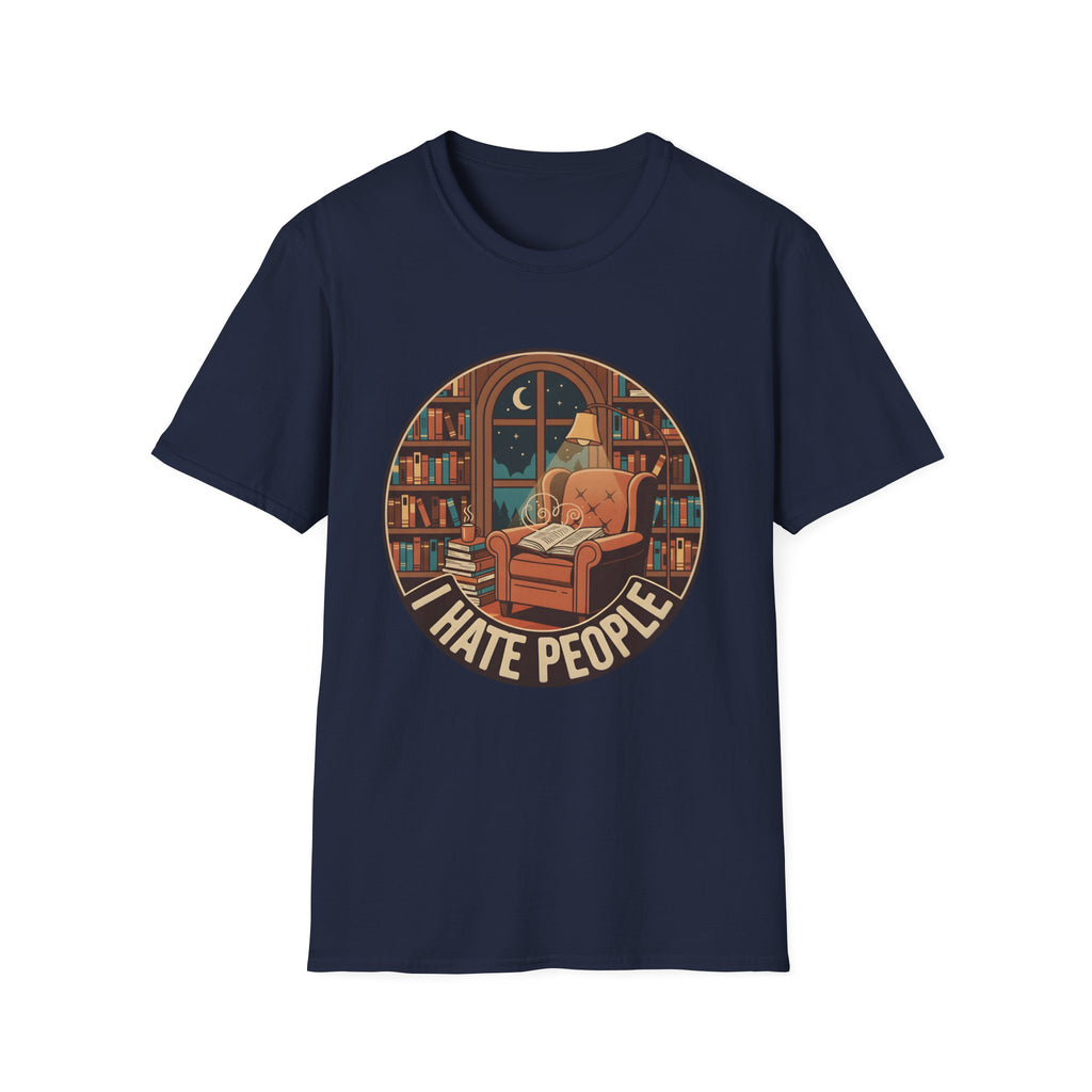 Books Are My Therapy I Hate People T-Shirt