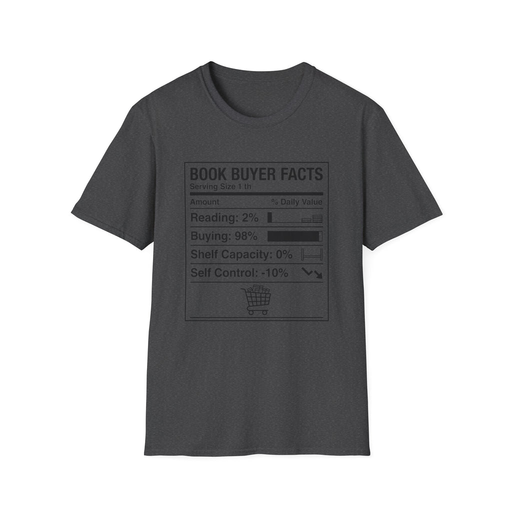 Book Buyer Facts Nutrition Label T-Shirt