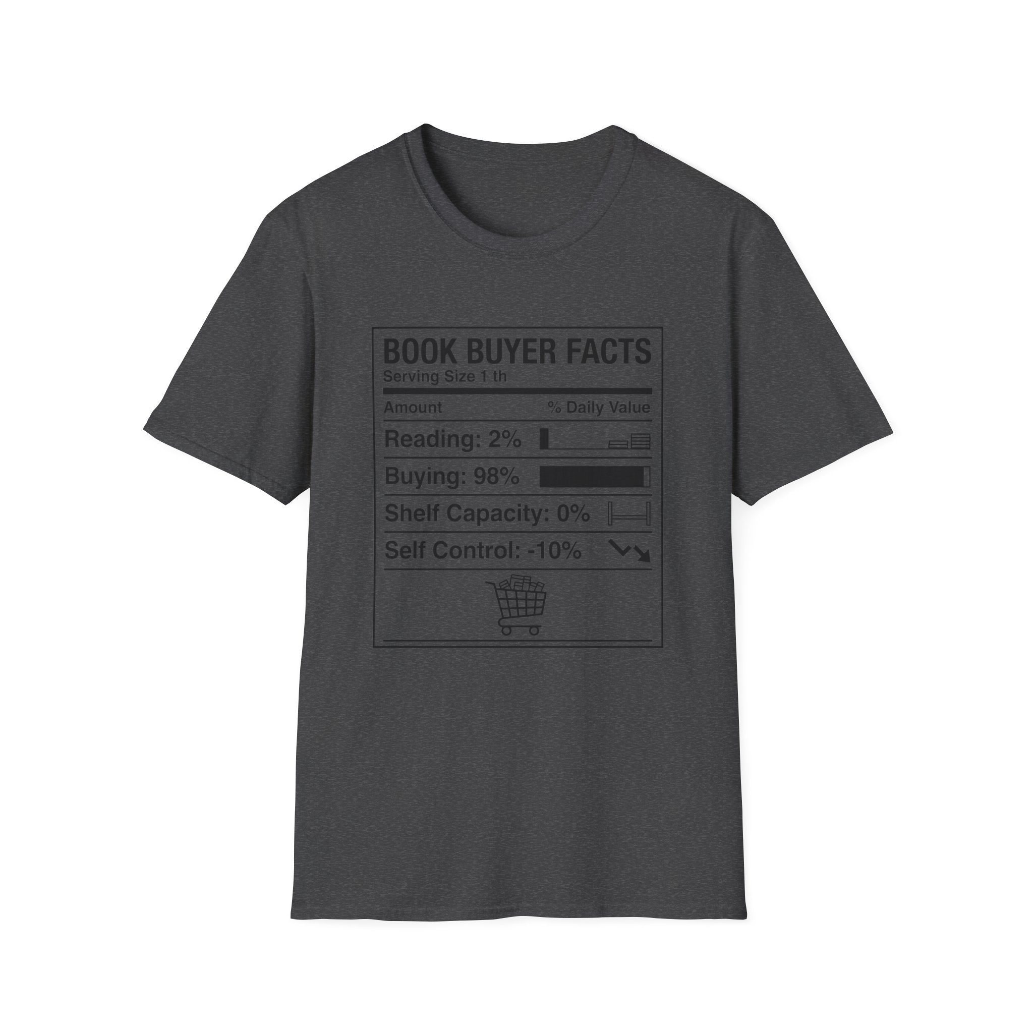 Book Buyer Facts Nutrition Label T-Shirt