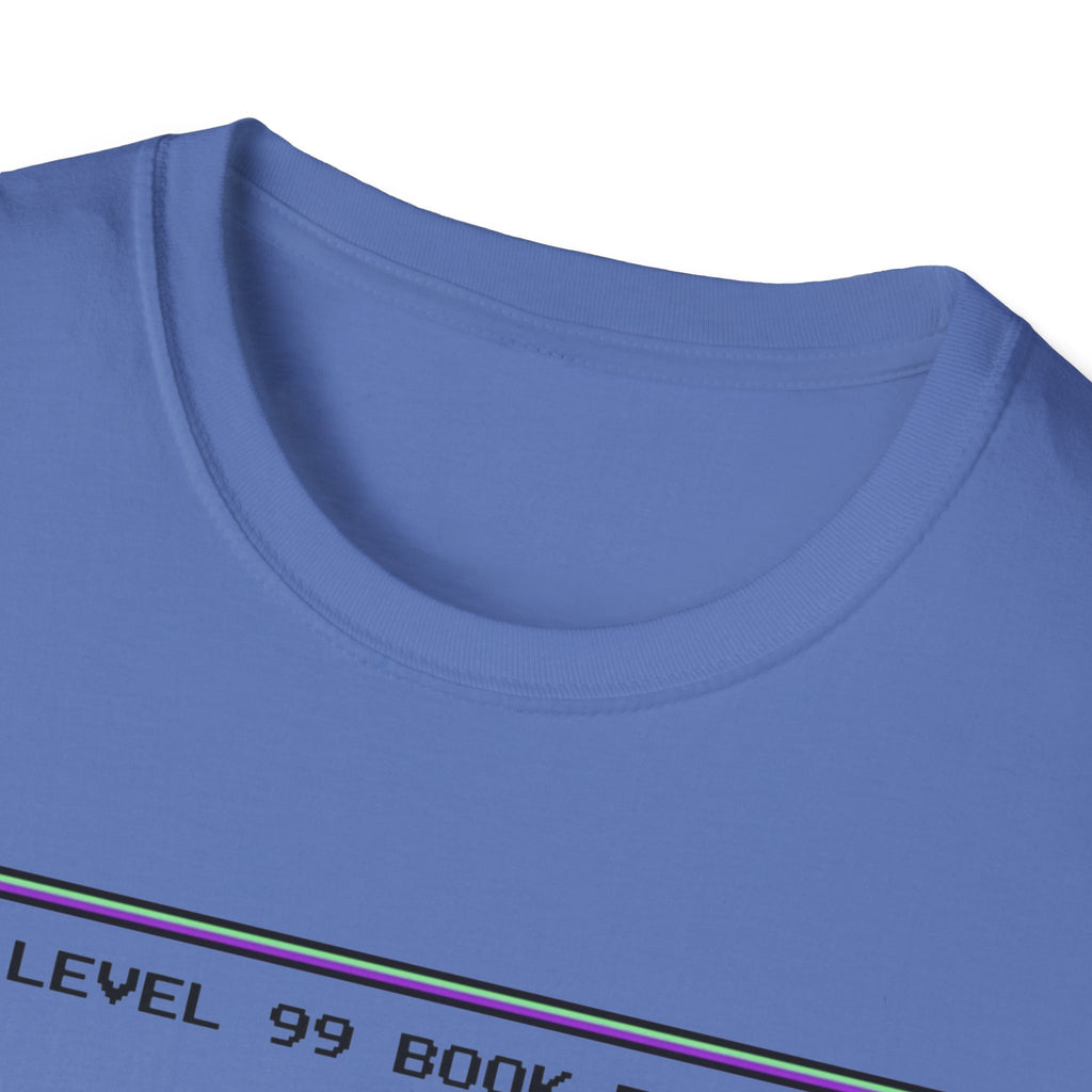 Level 99 Book Pile Game Over Status Tsundoku T-Shirt