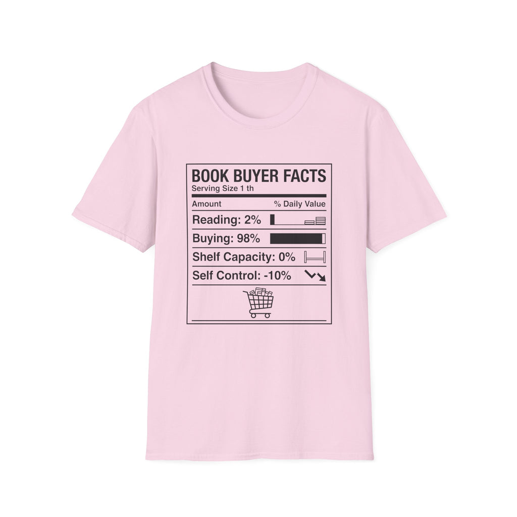 Book Buyer Facts Nutrition Label T-Shirt