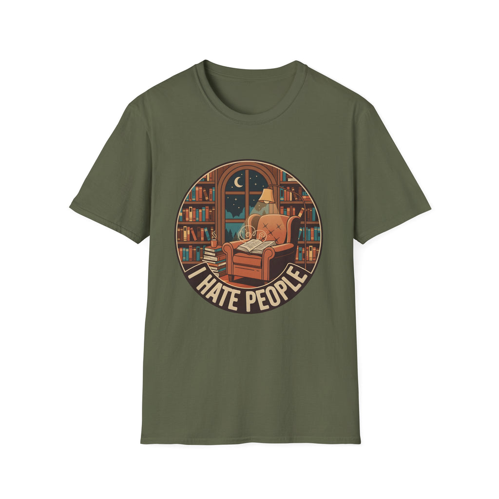 Books Are My Therapy I Hate People T-Shirt