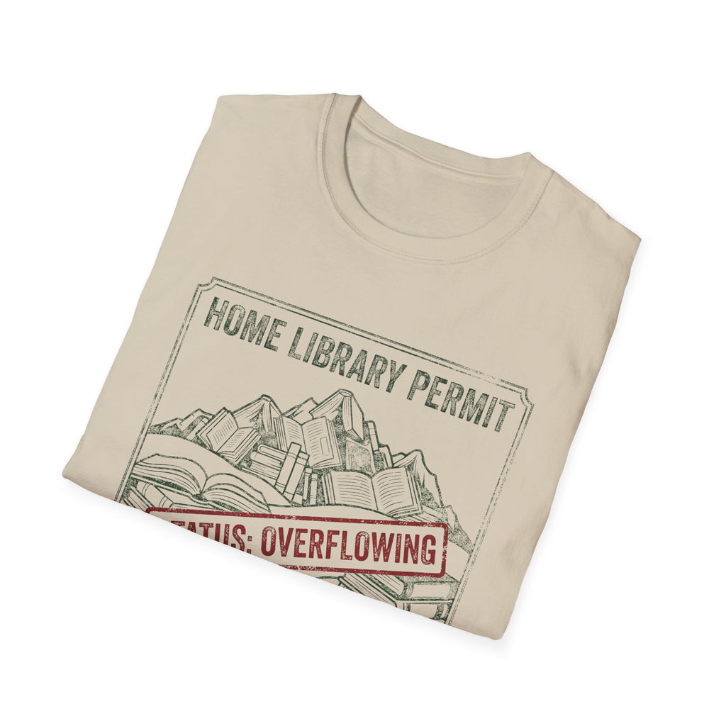 Home Library Permit Status Overflowing T-Shirt