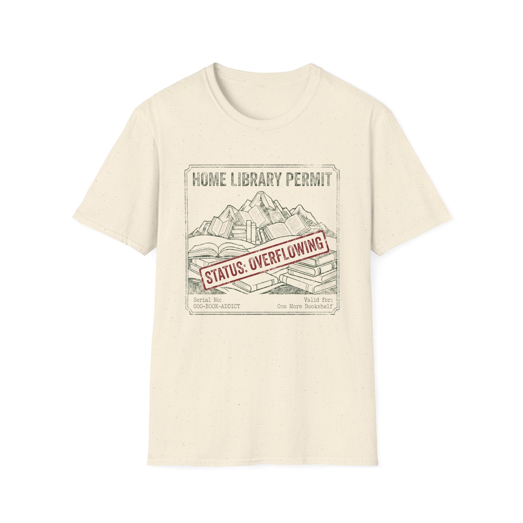 Home Library Permit Status Overflowing T-Shirt