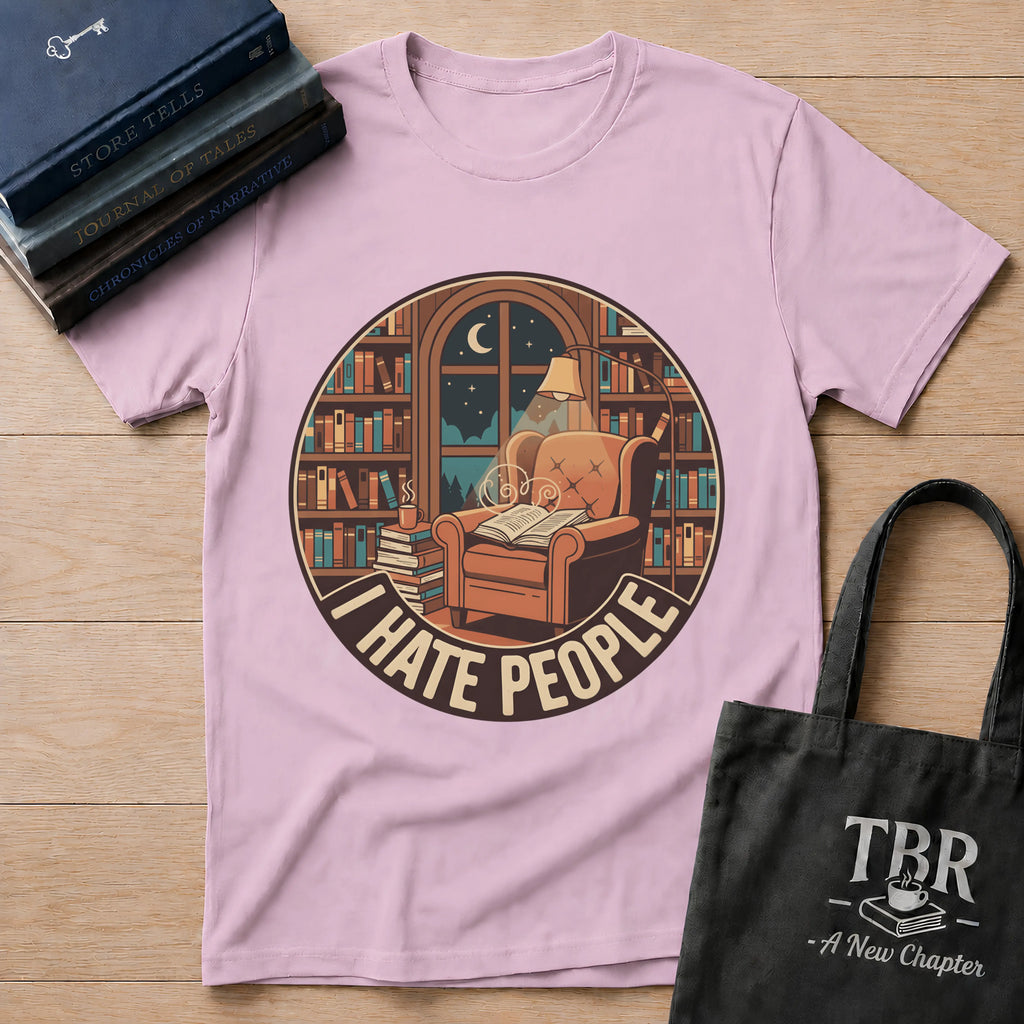 Books Are My Therapy I Hate People T-Shirt