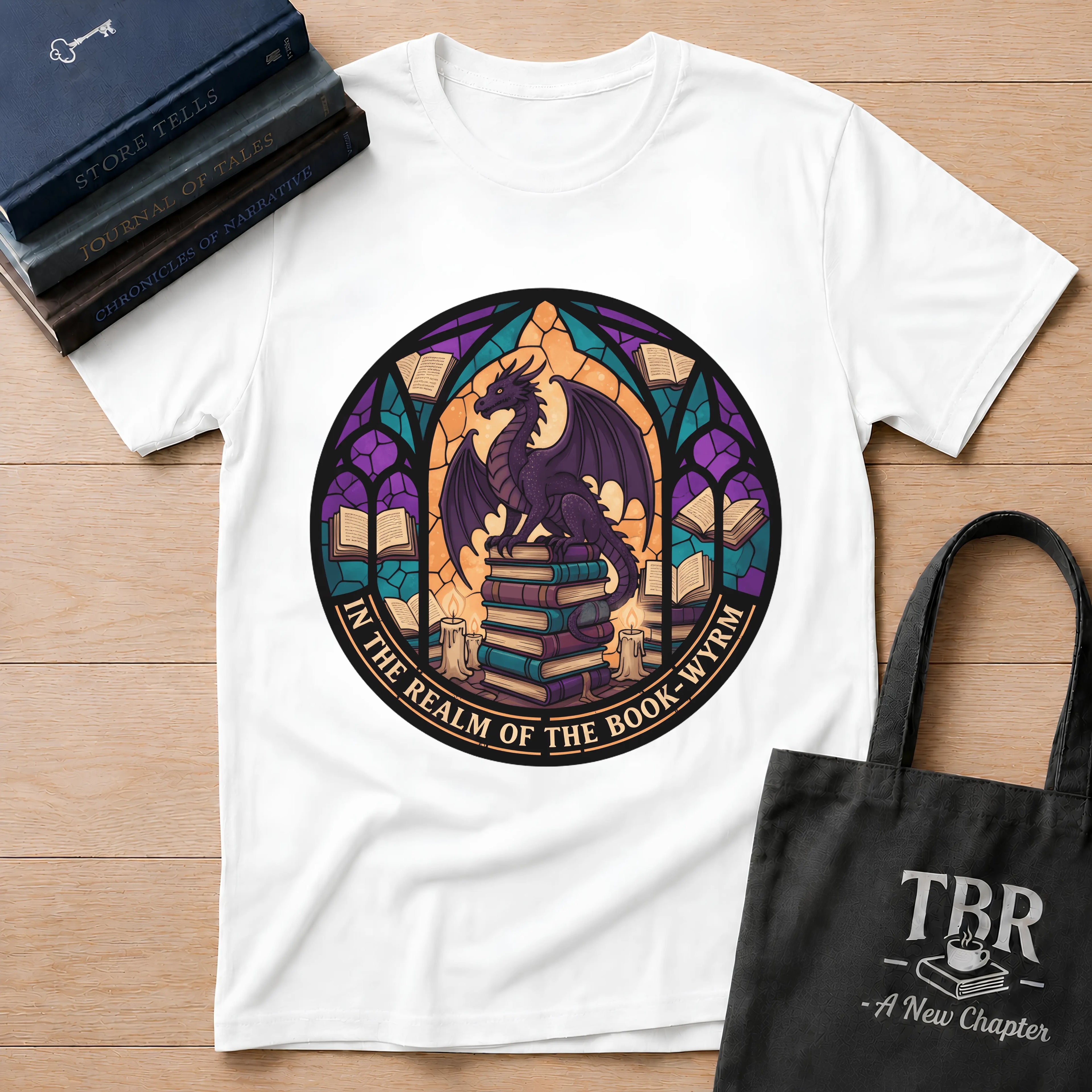 In The Realm Of The Book Wyrm T-Shirt