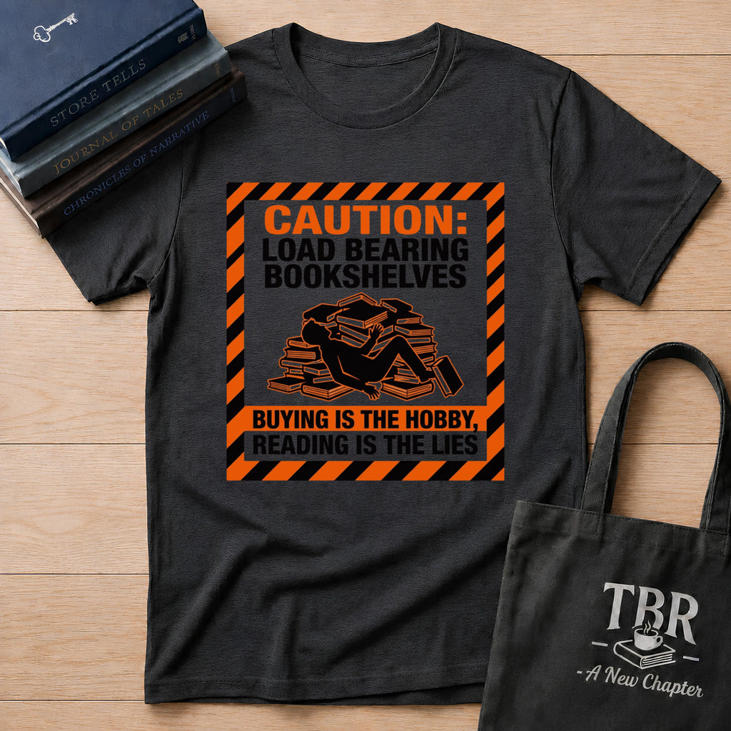 Caution Load Bearing Bookshelves T-Shirt