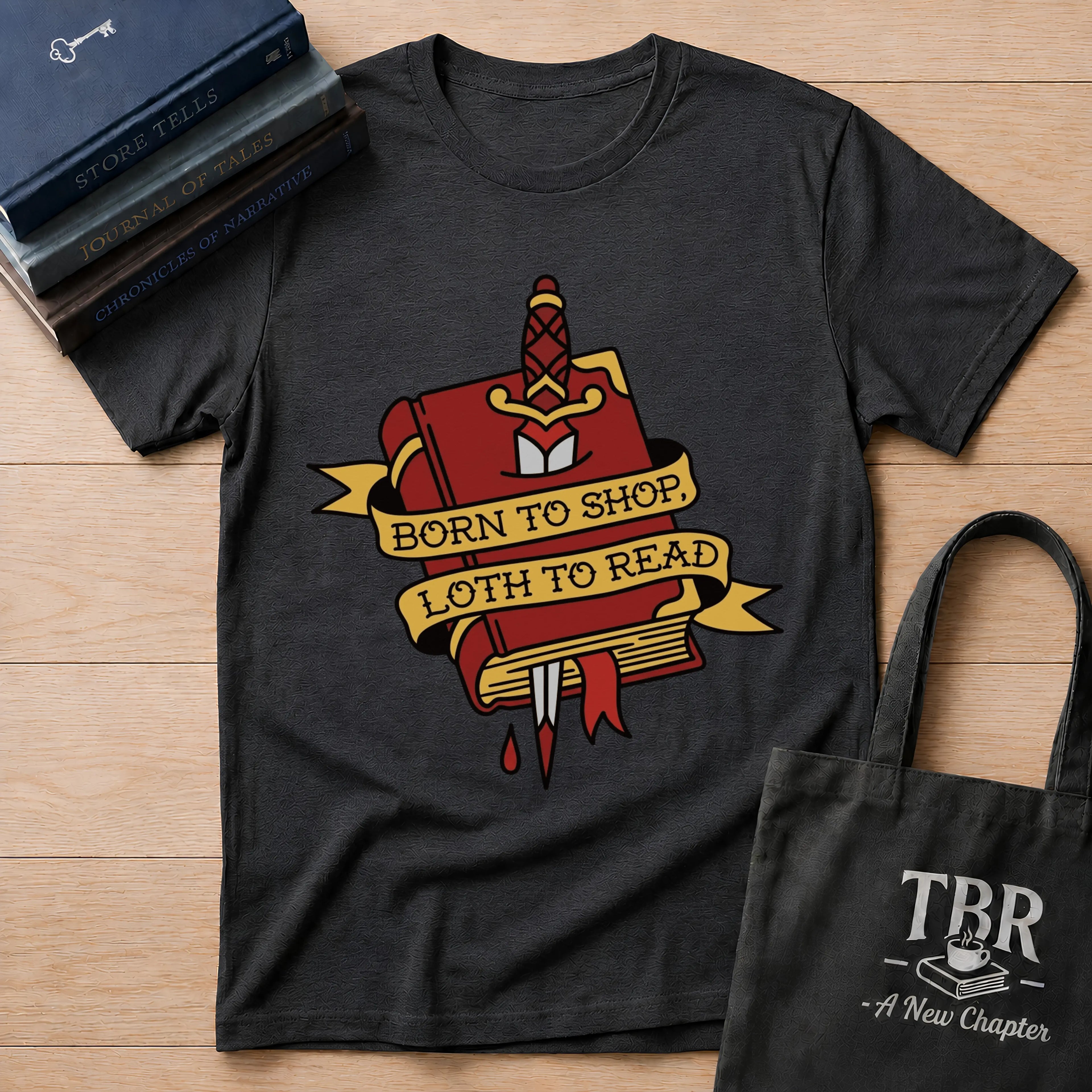 Born To Shop Loth To Read T-Shirt