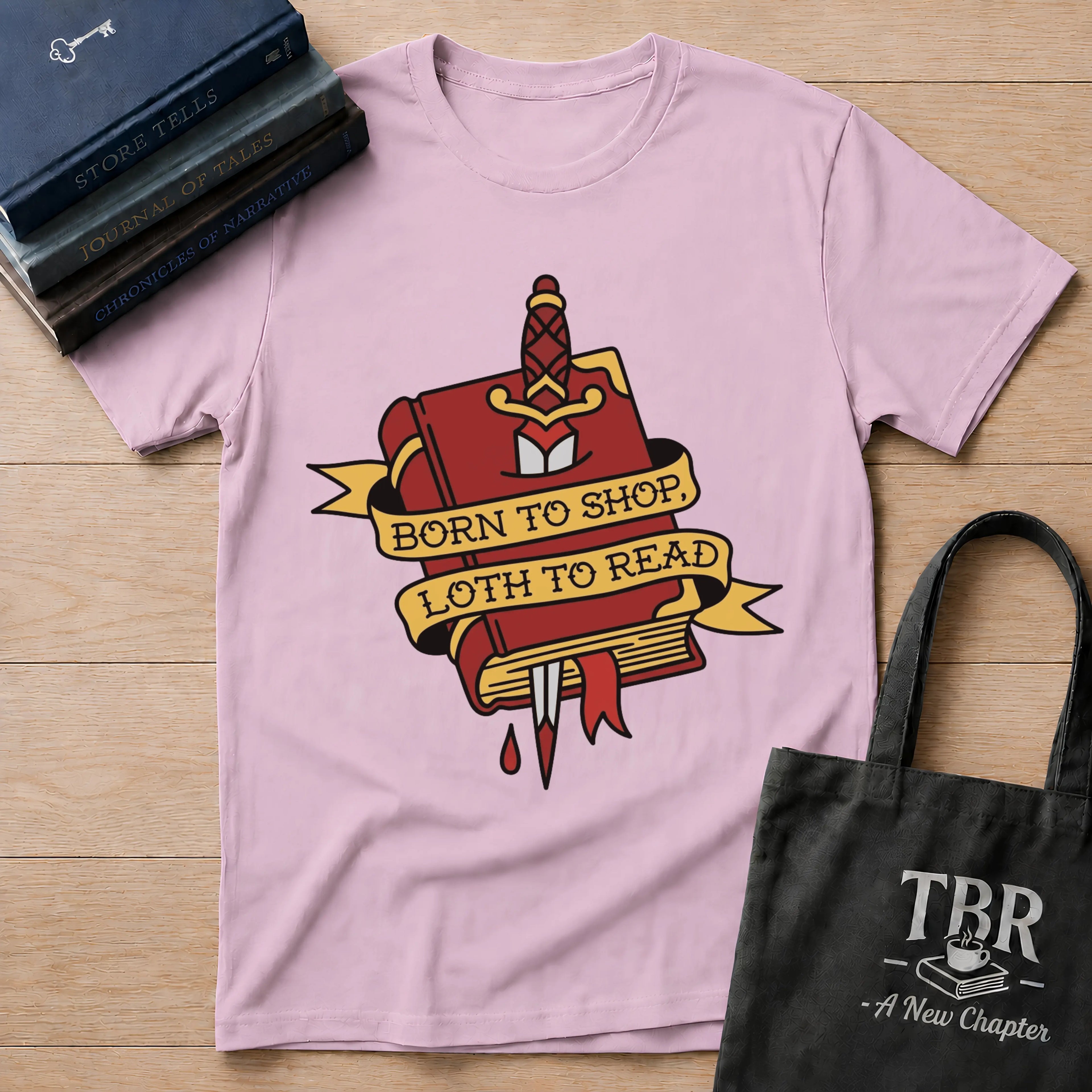 Born To Shop Loth To Read T-Shirt