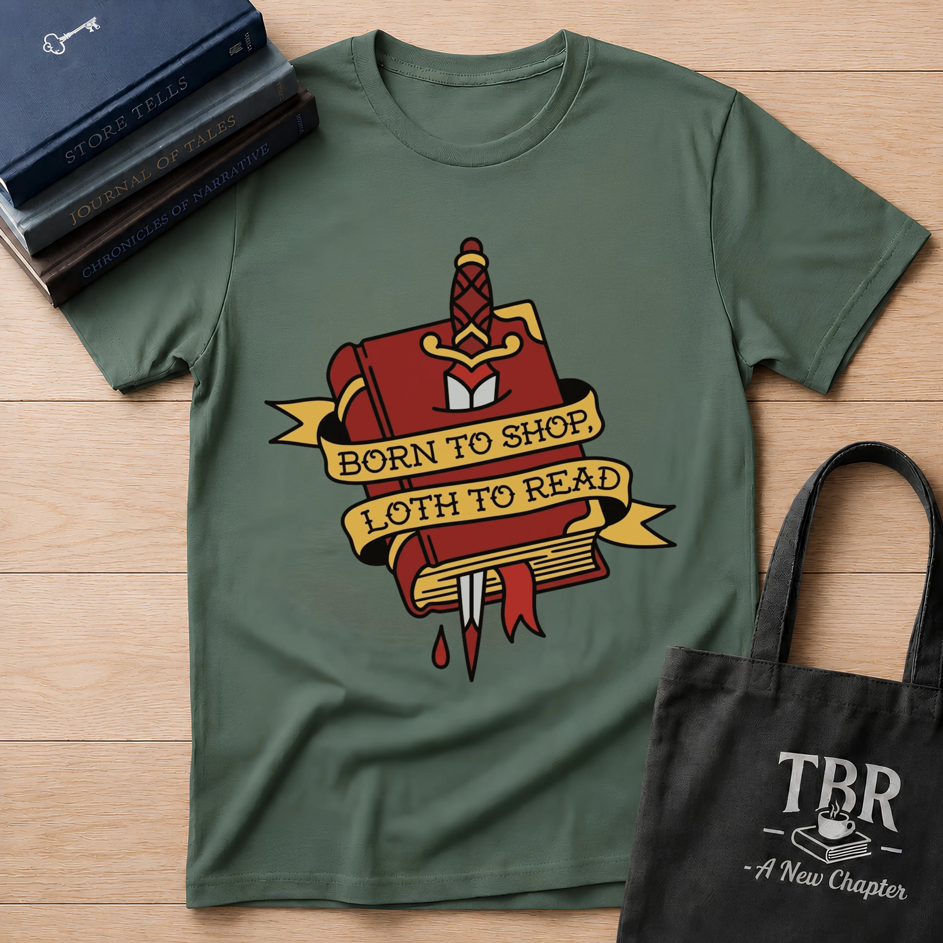 Born To Shop Loth To Read T-Shirt