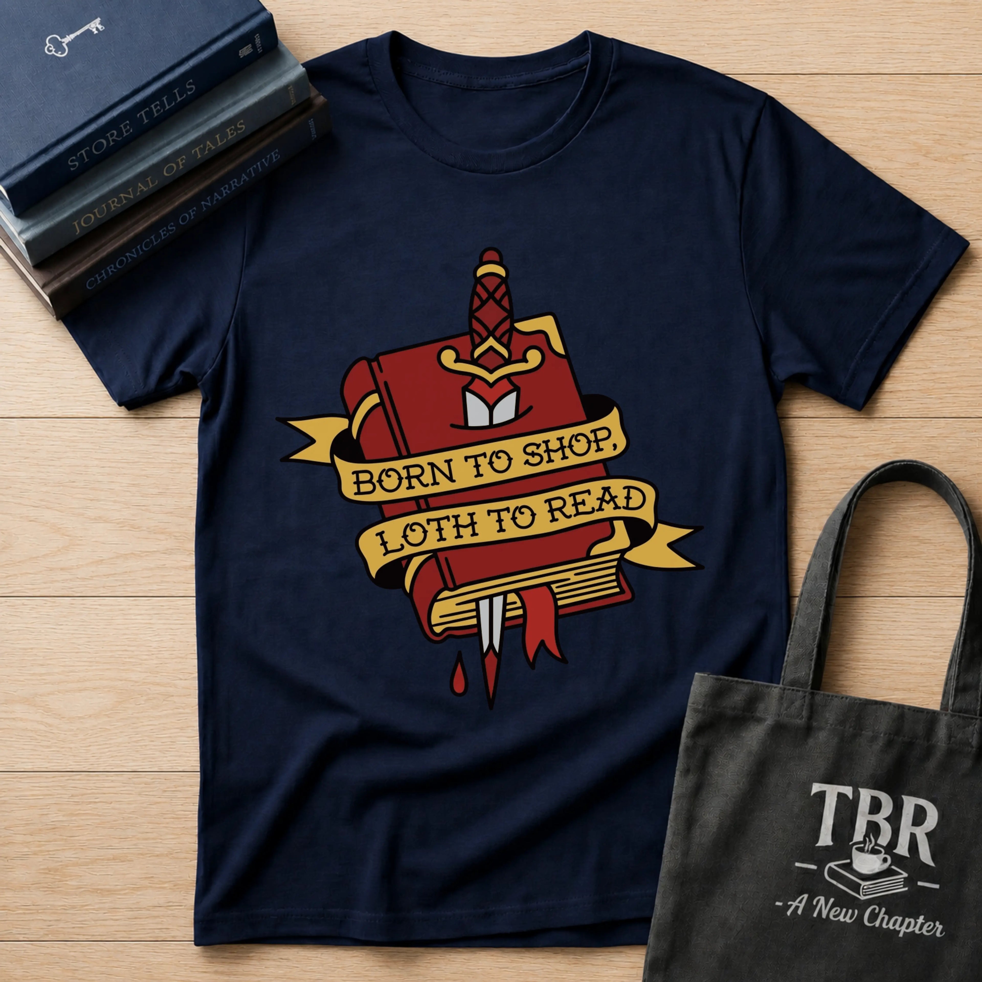 Born To Shop Loth To Read T-Shirt