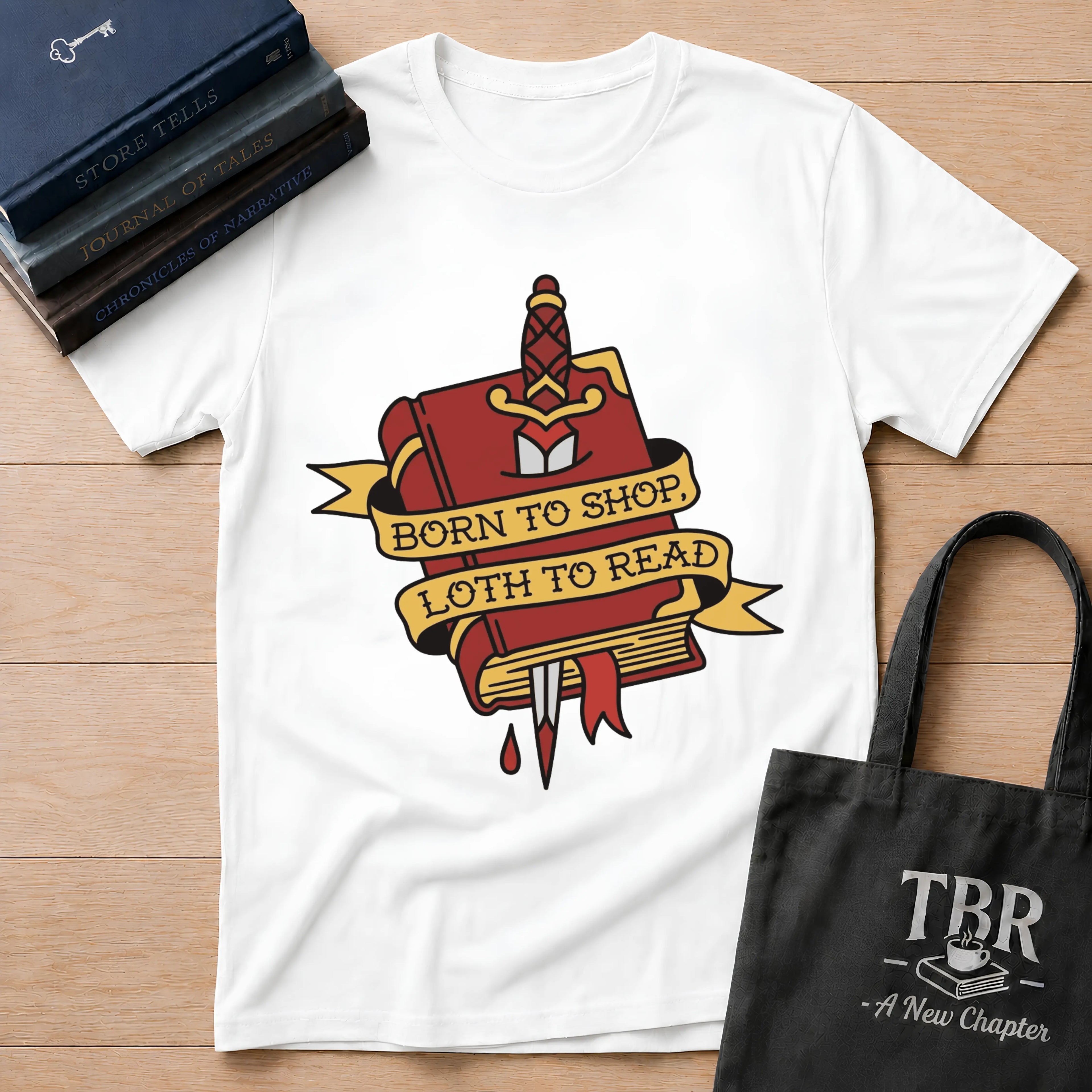 Born To Shop Loth To Read T-Shirt