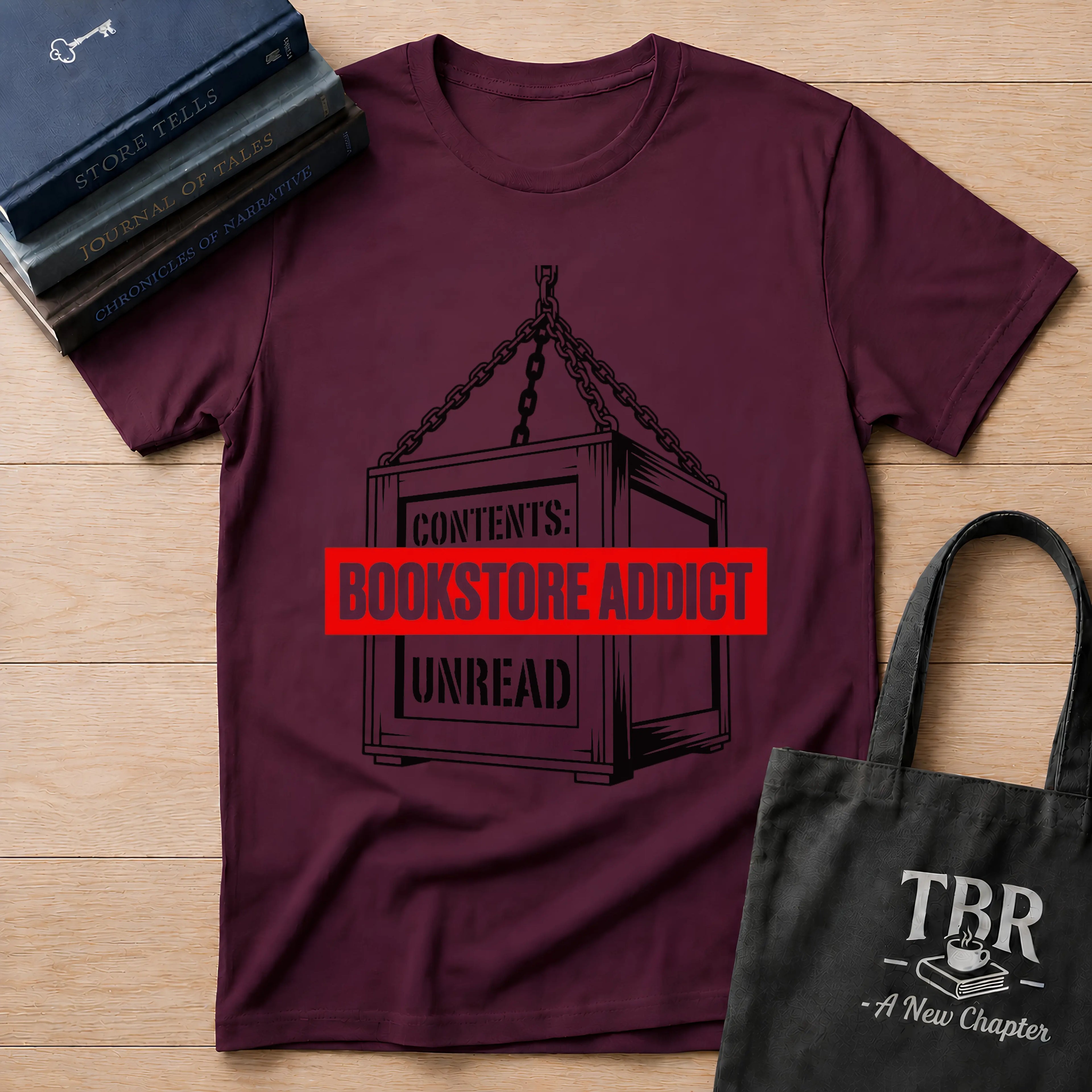 Bookstore Addict Unread T-Shirt