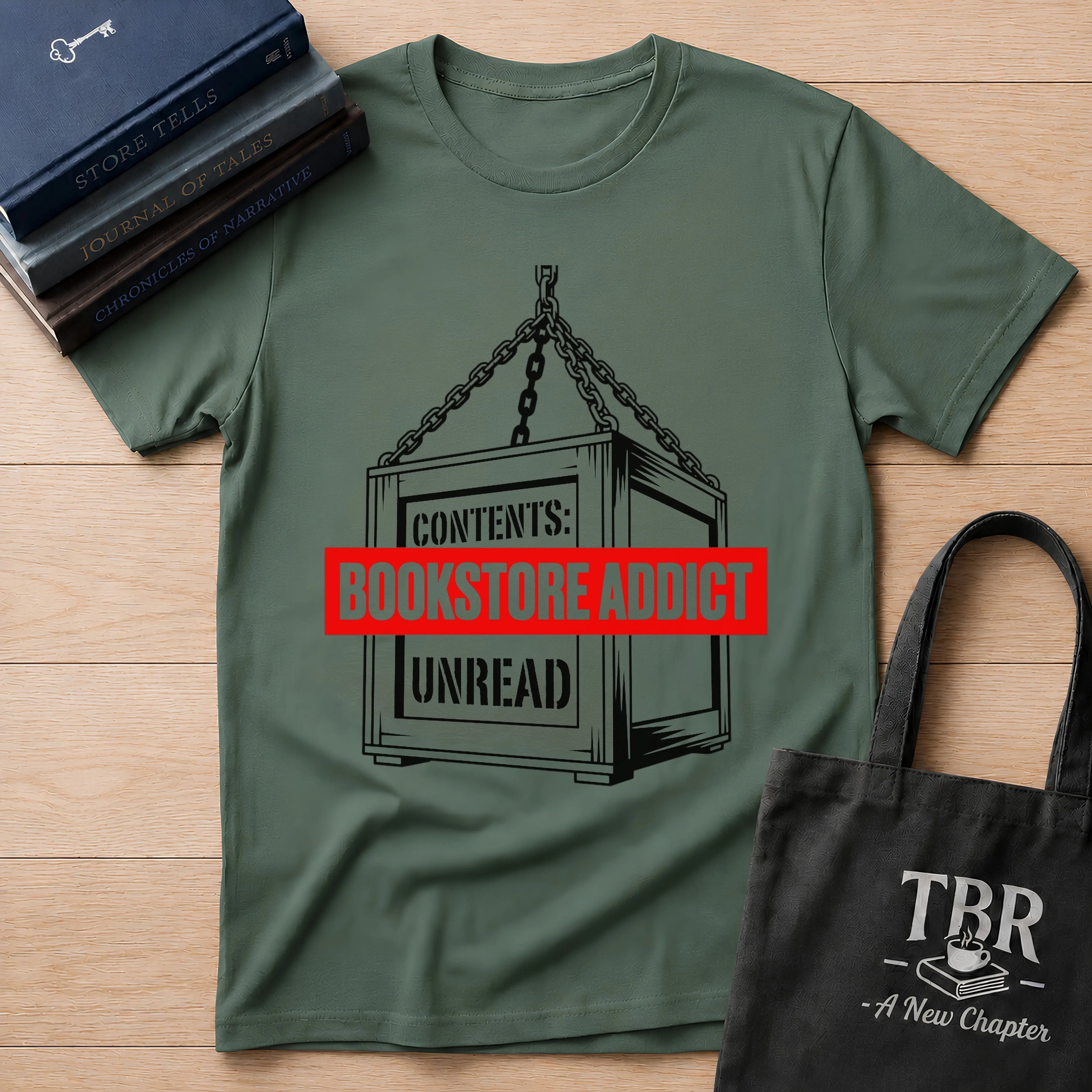 Bookstore Addict Unread T-Shirt