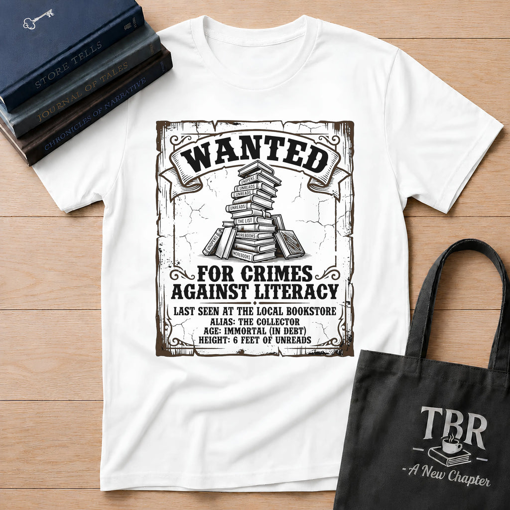 Wanted For Crimes Against Literacy T-Shirt