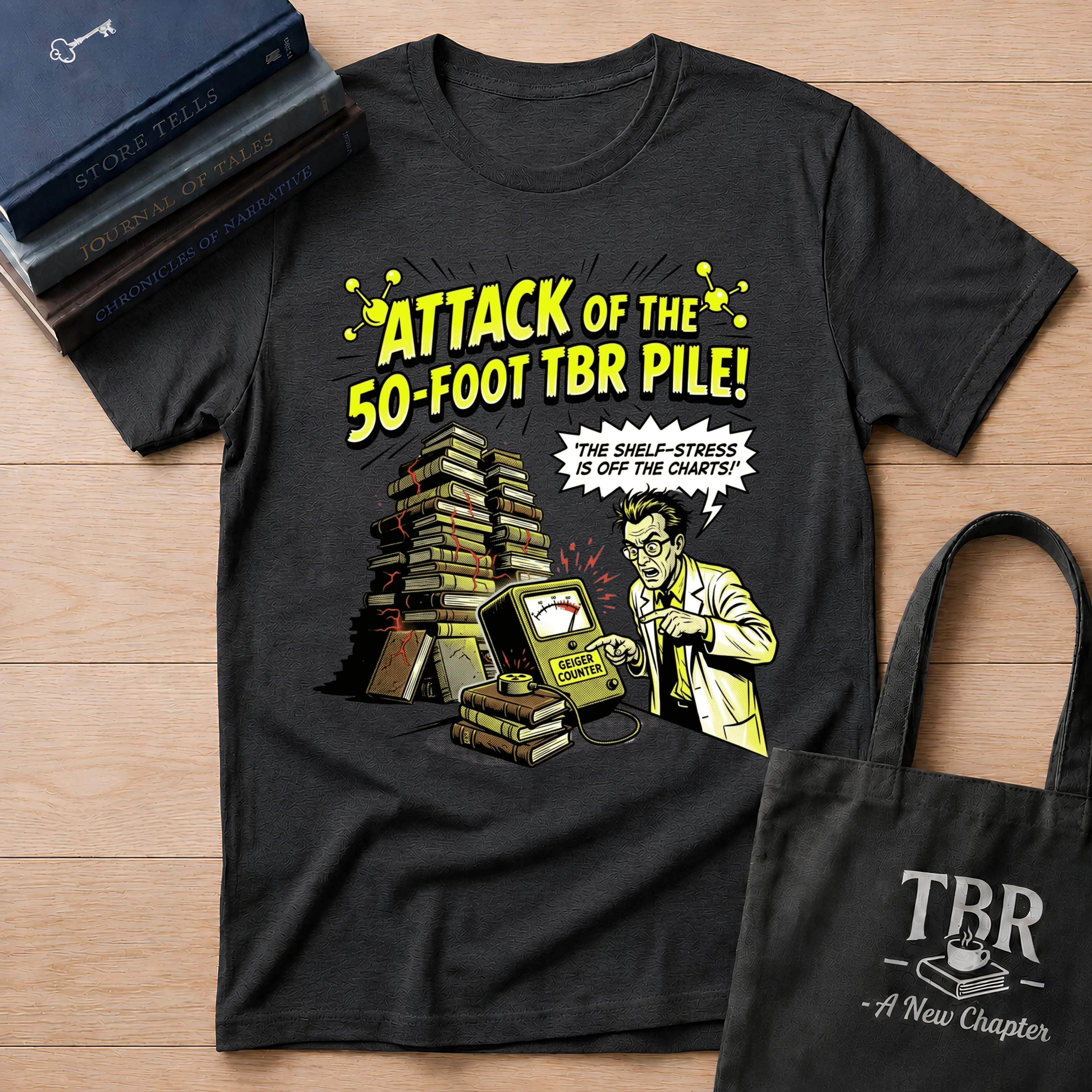 Attack Of The 50-Foot TBR Pile T-Shirt