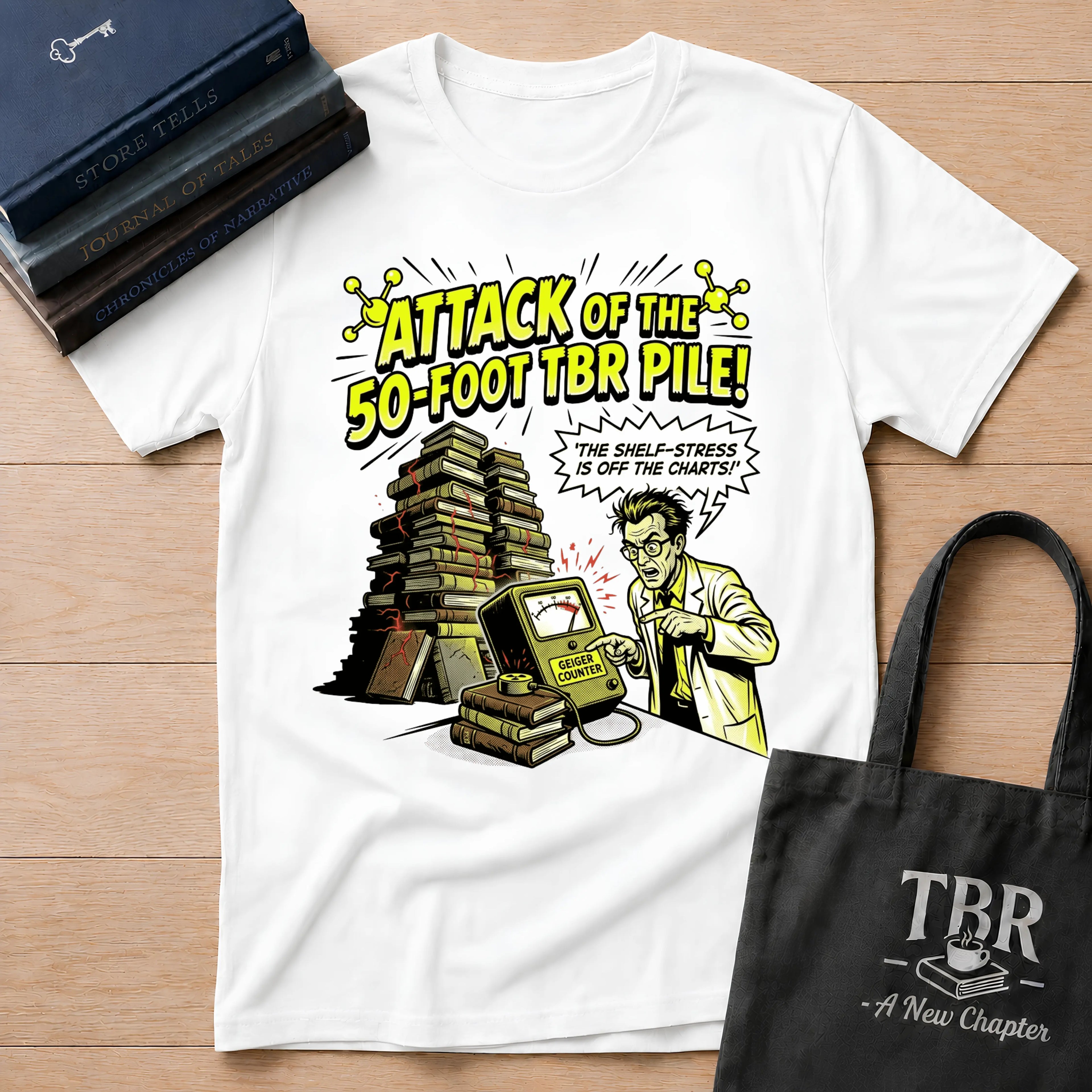 Attack Of The 50-Foot TBR Pile T-Shirt
