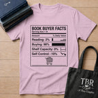 Book Buyer Facts Nutrition Label T-Shirt