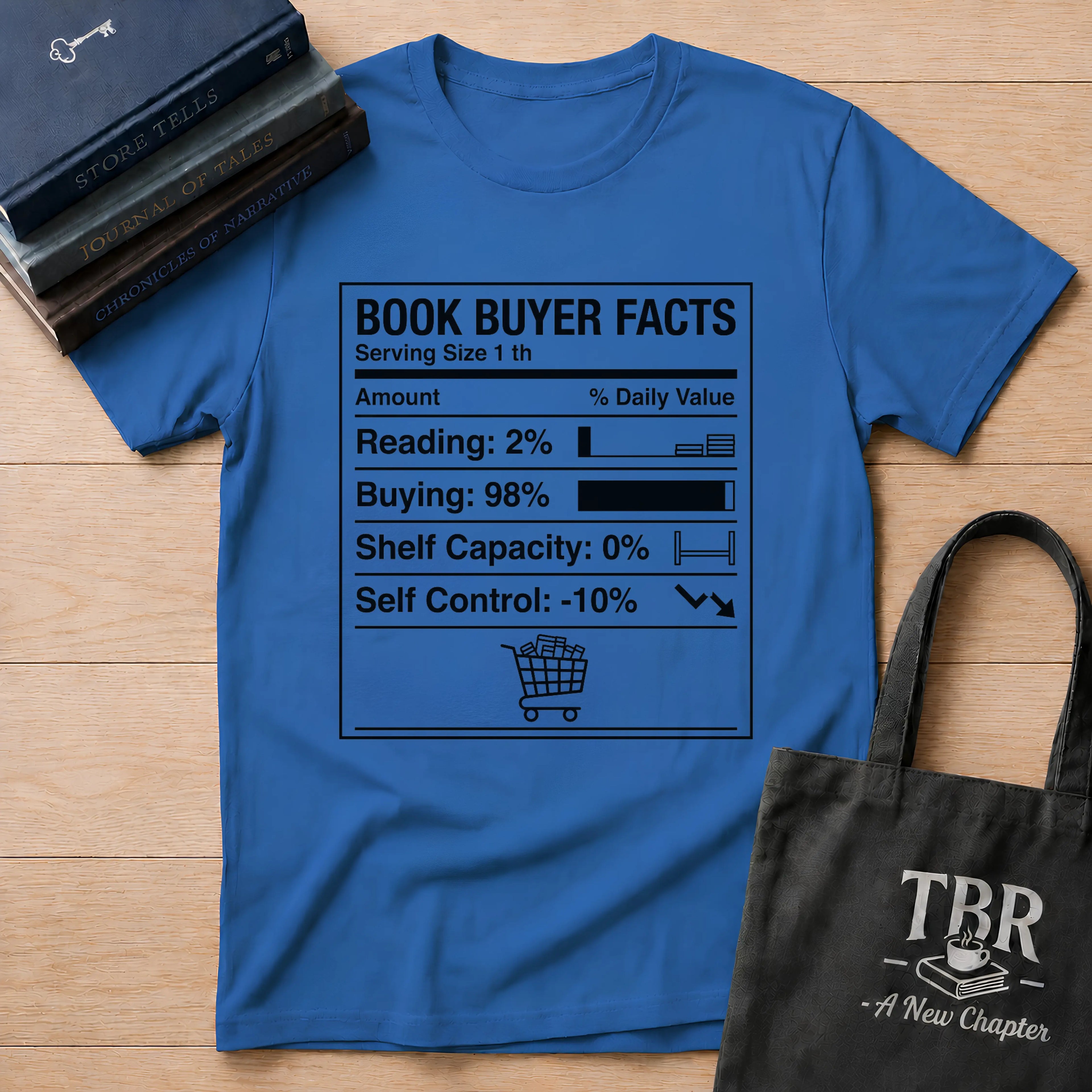 Book Buyer Facts Nutrition Label T-Shirt