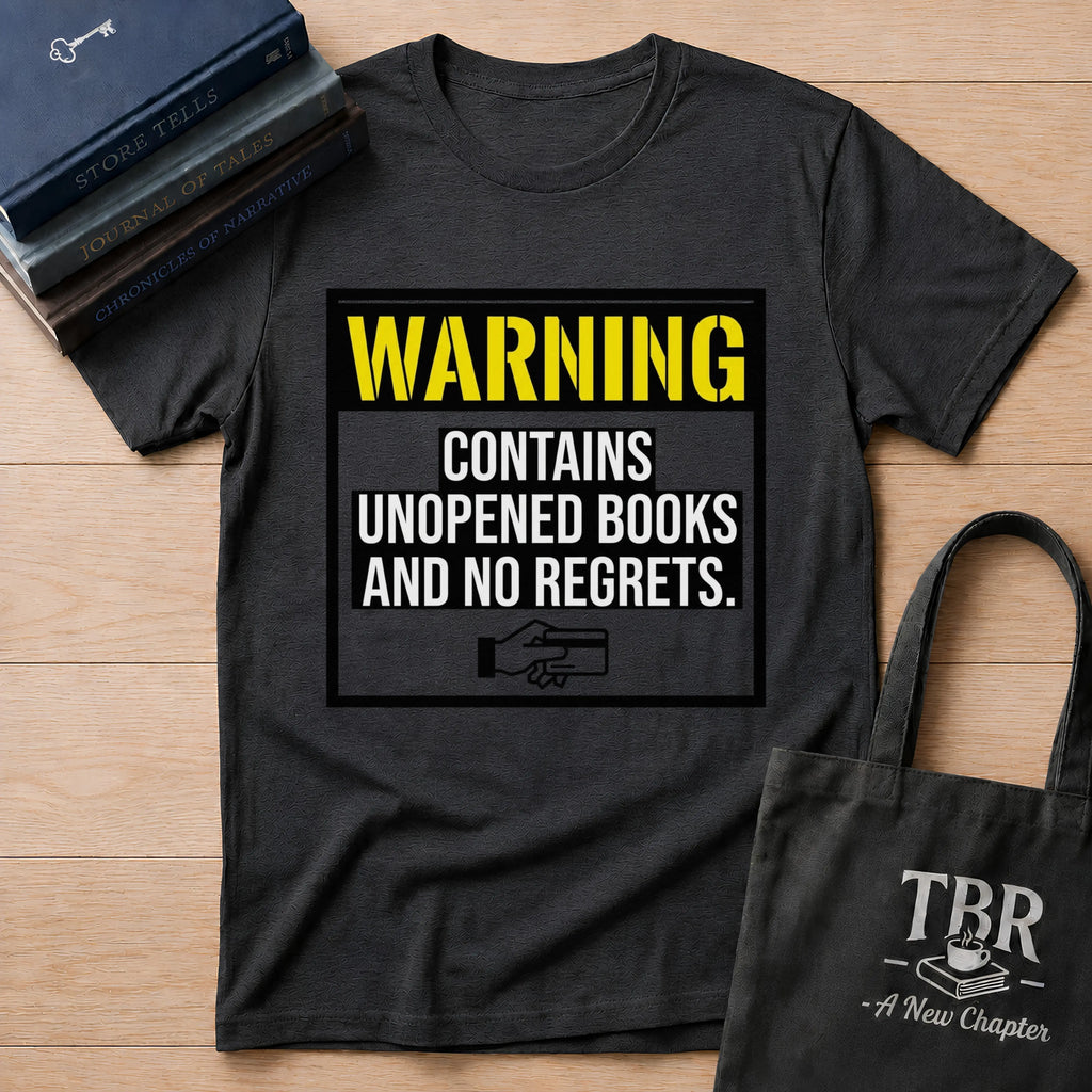 Warning Contains Unopened Books And No Regrets T-Shirt