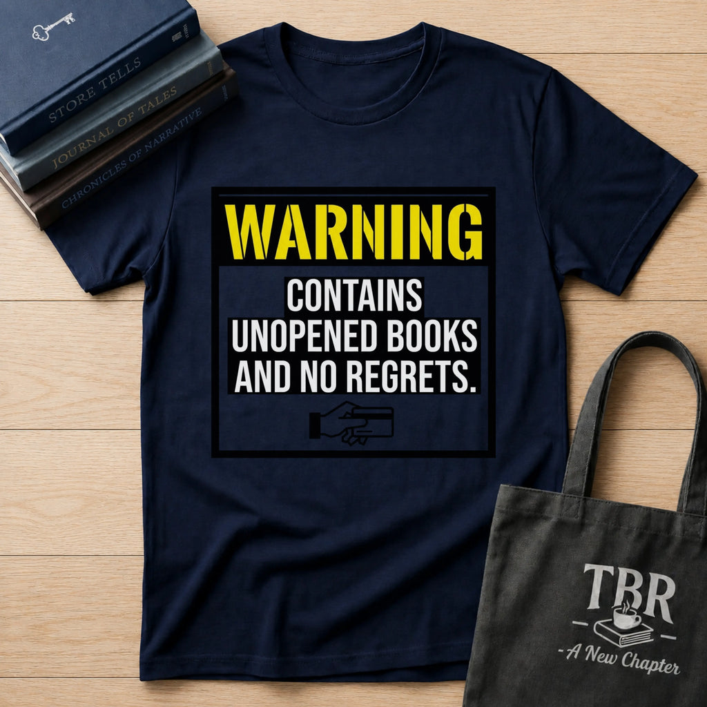 Warning Contains Unopened Books And No Regrets T-Shirt