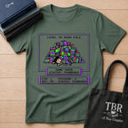Level 99 Book Pile Game Over Status Tsundoku T-Shirt