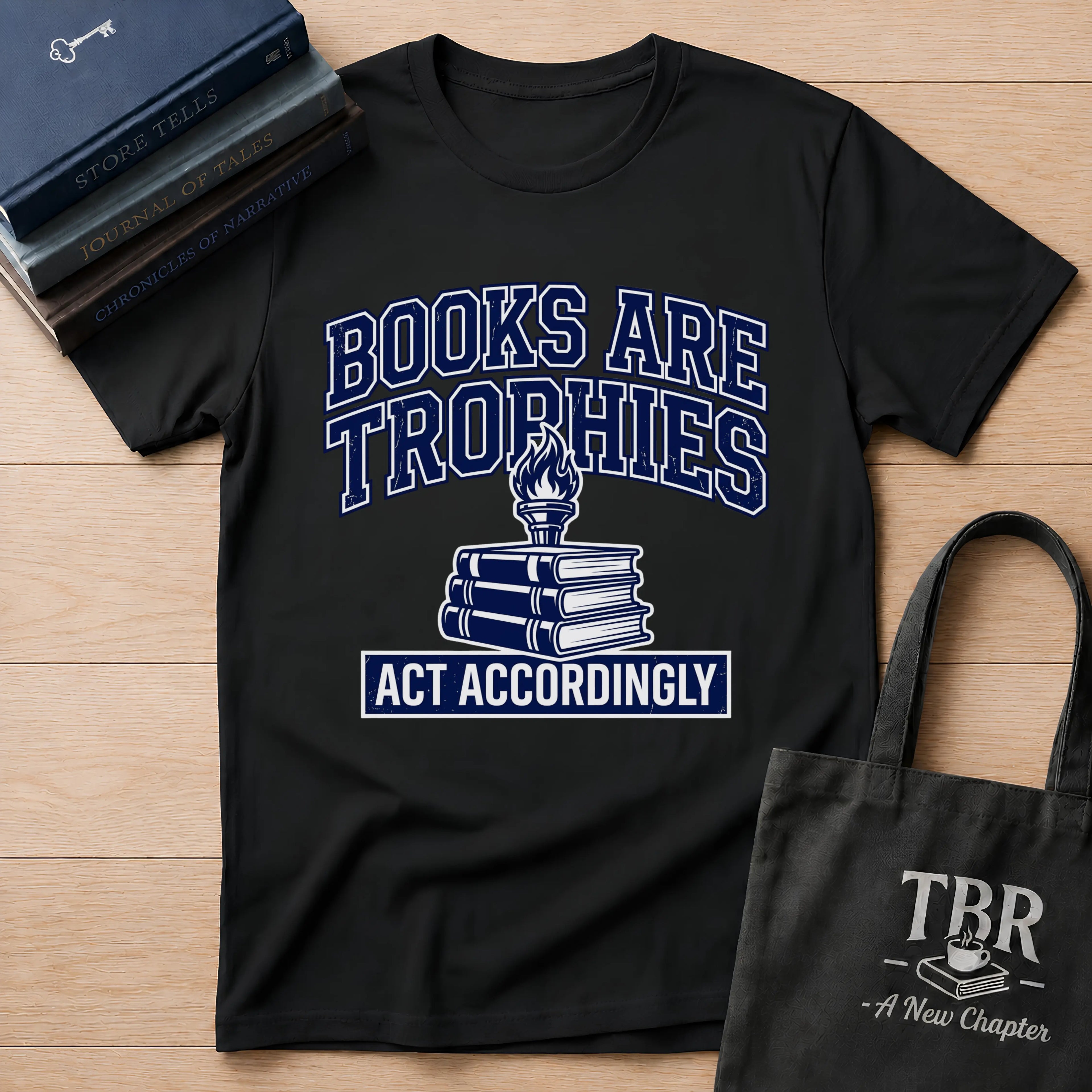 Books Are Trophies Act Accordingly T-Shirt