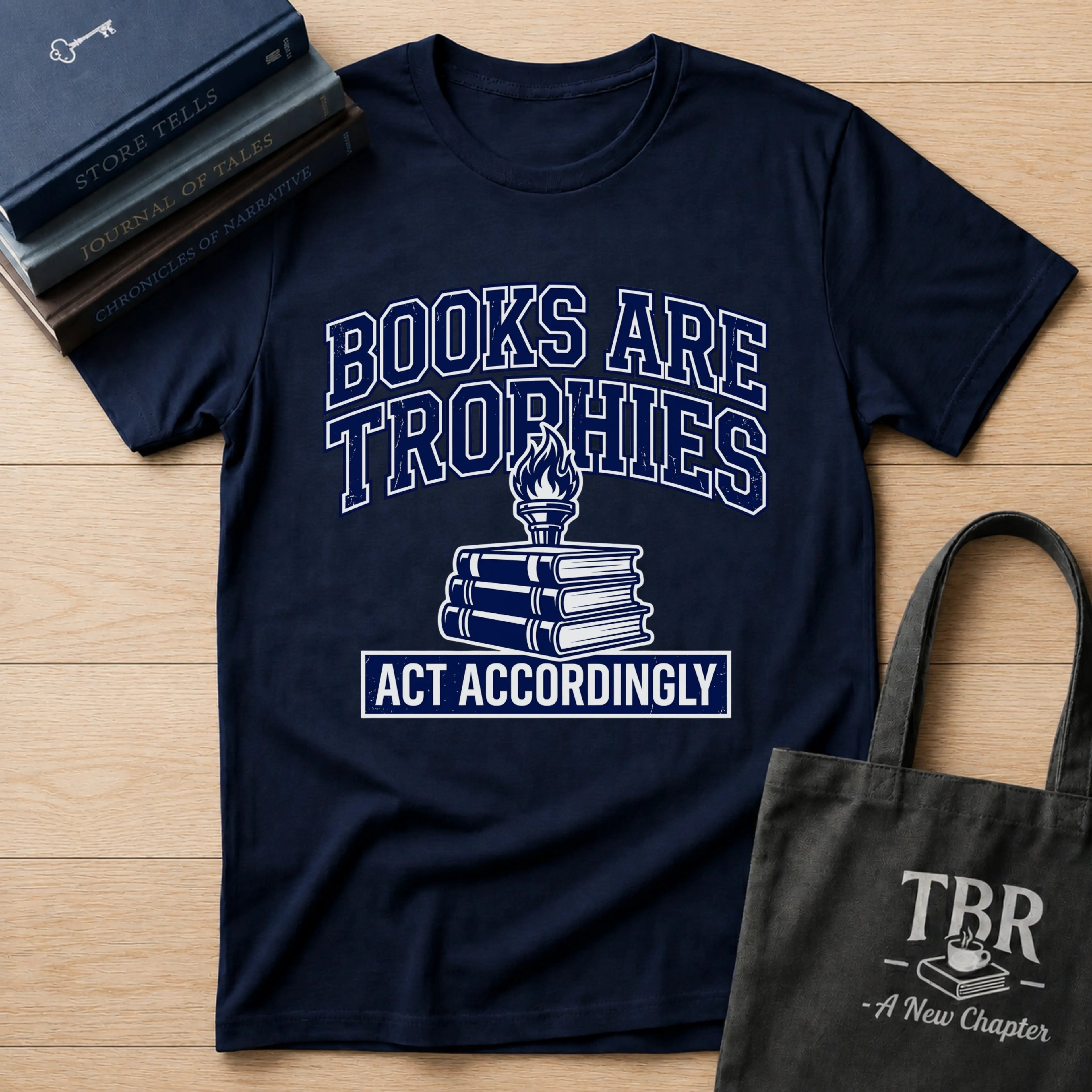Books Are Trophies Act Accordingly T-Shirt