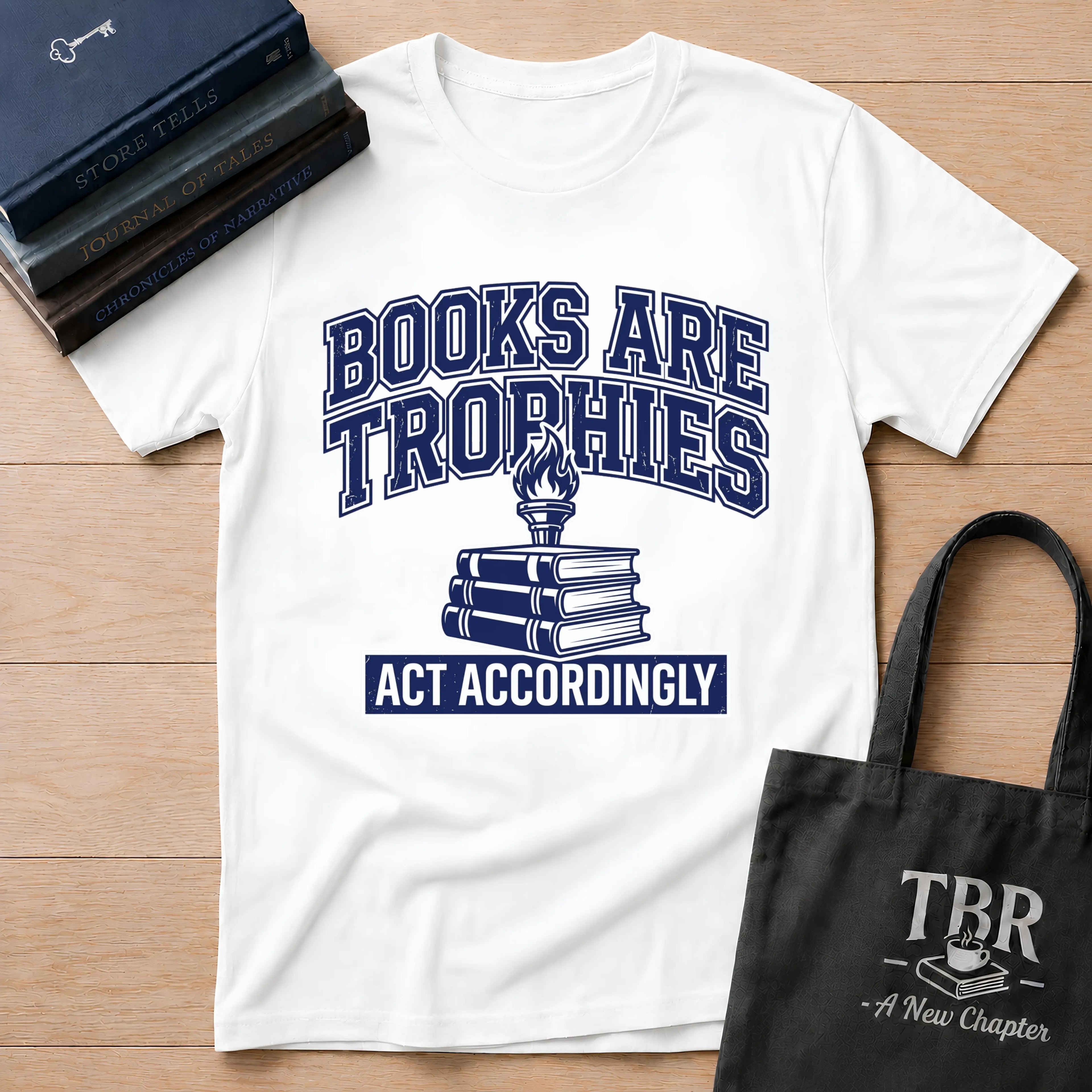 Books Are Trophies Act Accordingly T-Shirt